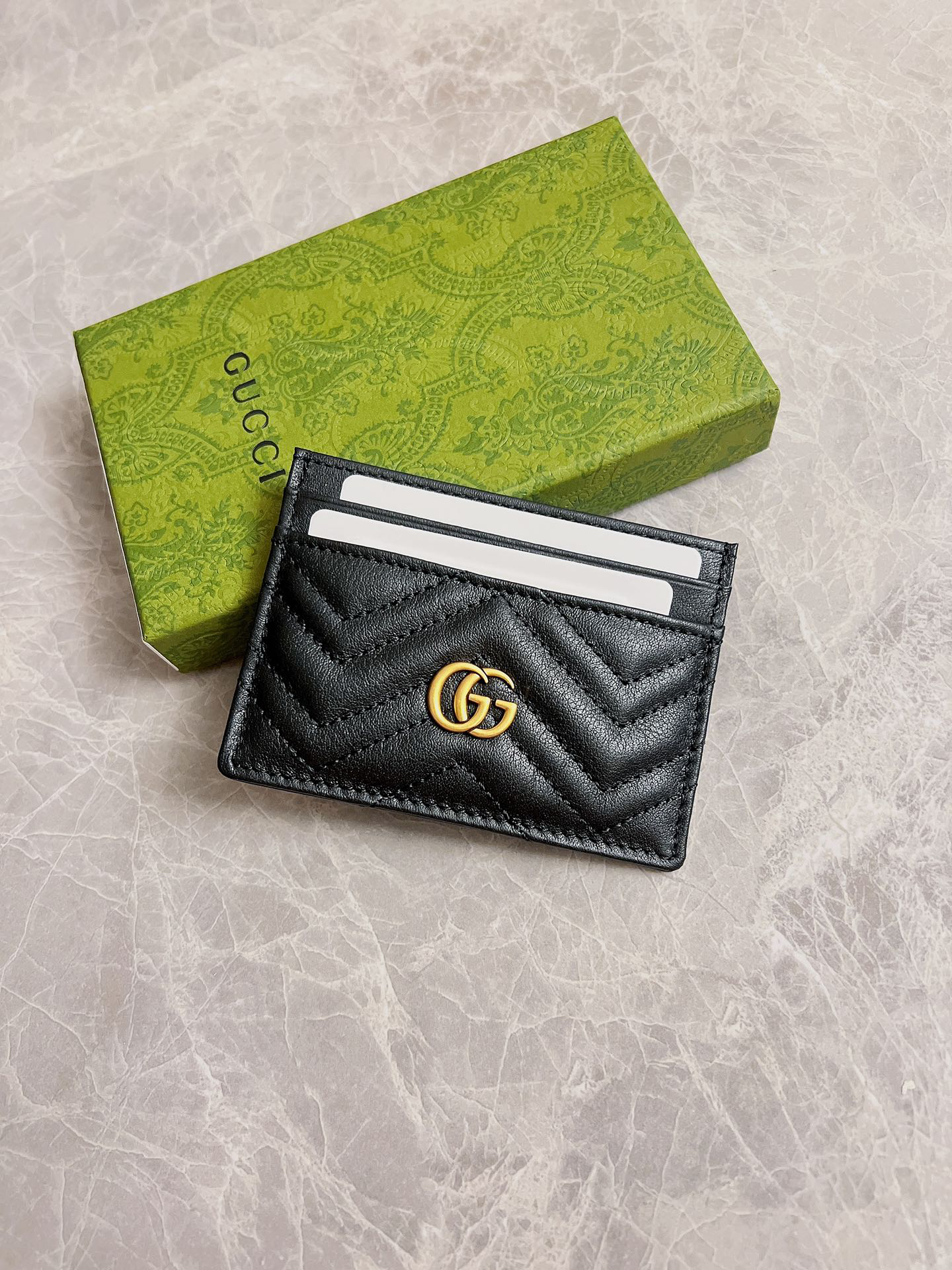 [TOP] GUCCI Card Pack  10*7cm - Black - 711 Luxury