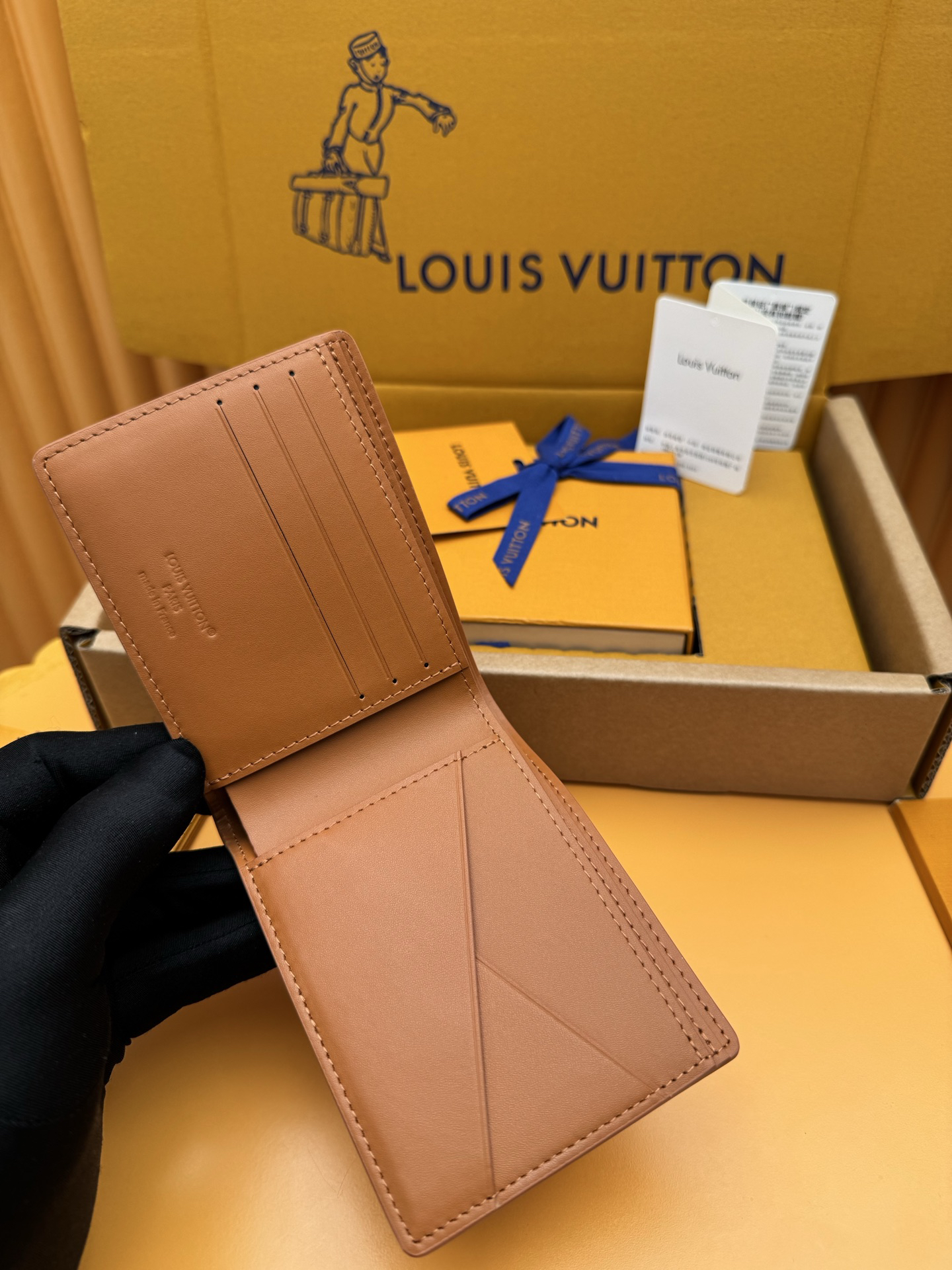 [TOP] Louis Vuitton LV Multie Wallet Cowhide 11.5x9x1.5cm - Brown - 711 Luxury