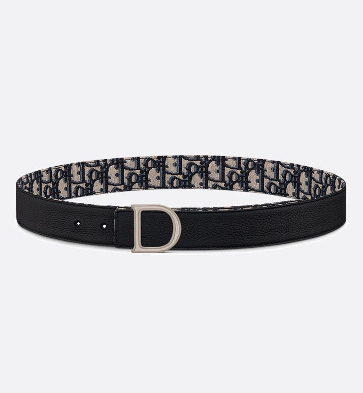 [TOP] Christian Dior Men's Belt Cowhide 35mm - Navy Blue - 711 Luxury