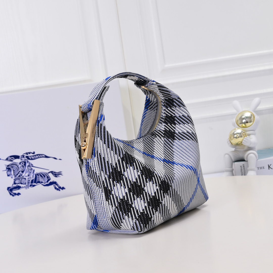 [TOP] BURBERRY Plaid Bag 21.5 x 10.5 x 23cm - Purple - 711 Luxury