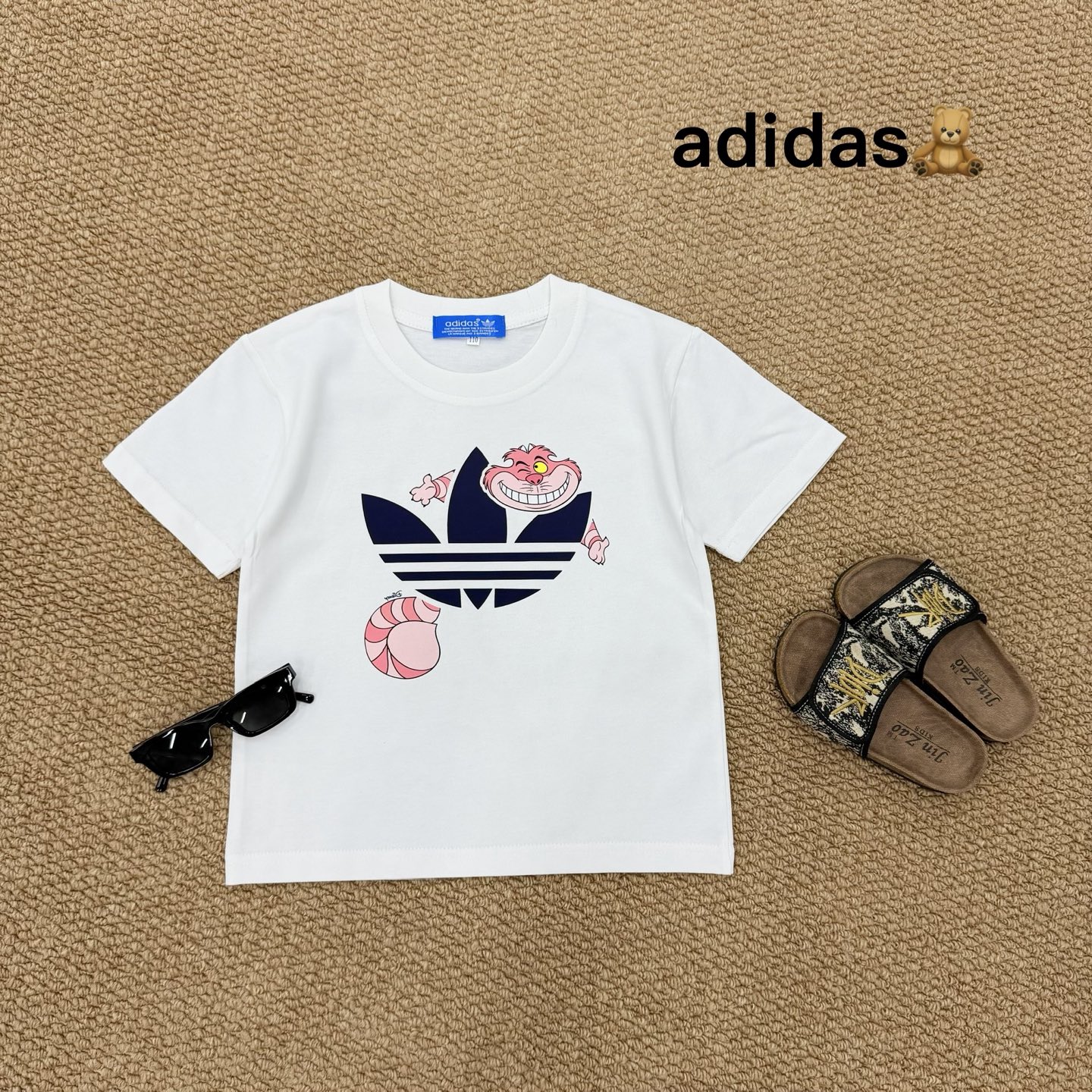 Adidas Unisex Kids Short Sleeve T-Shirt High Quality Cotton Tee Full Tags Sizes 90-150 Boys Girls Casual Sports Top