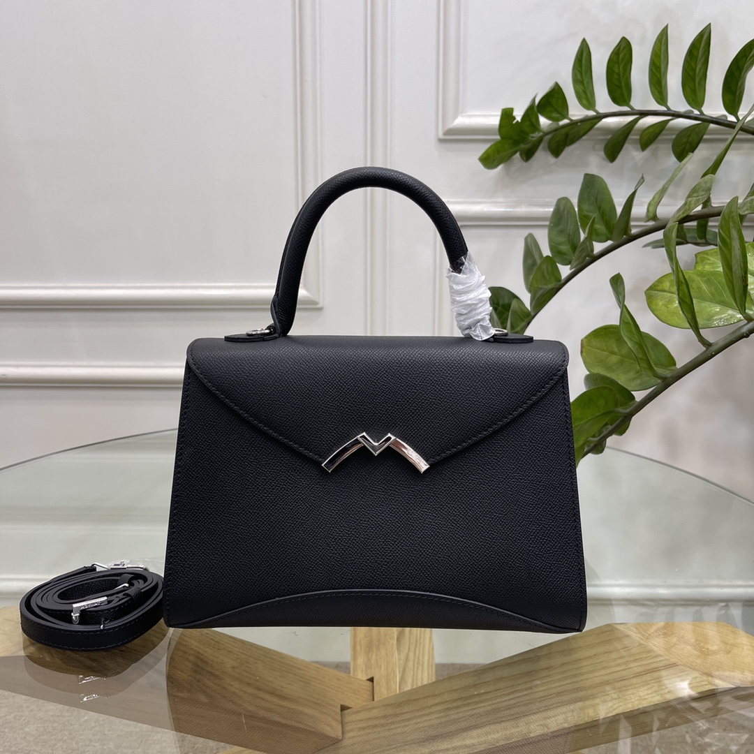 [TOP] MOYNAT Gabrielle Bag Cowhide 26x18x9cm - Black - 711 Luxury