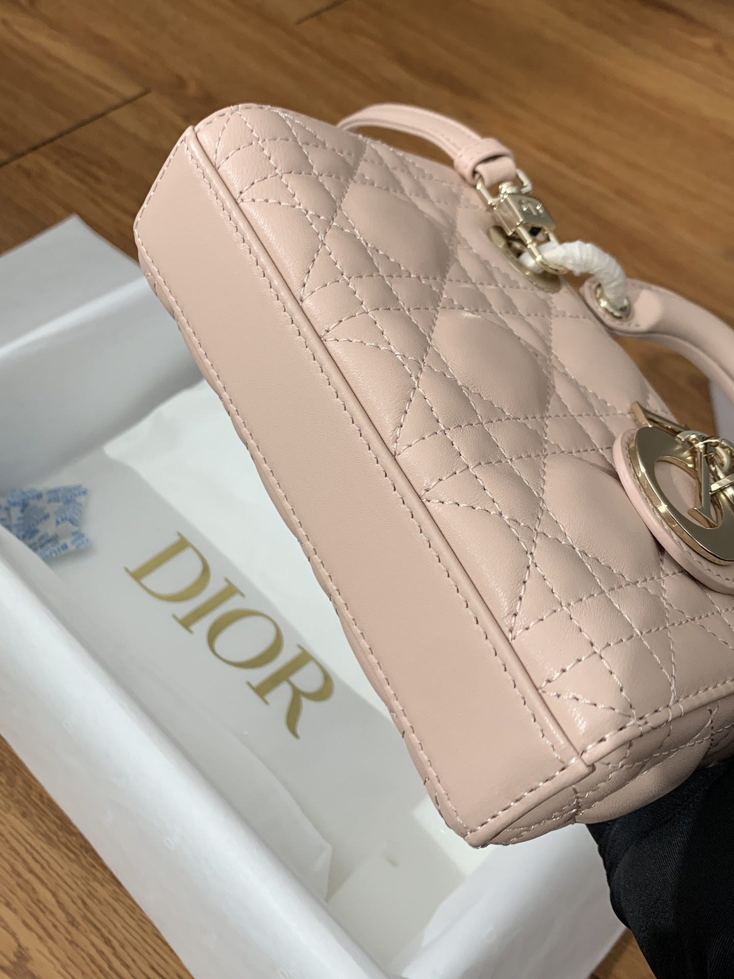 [TOP] Christian Dior Lady D-Joy Bag 16x9x5cm - Pink