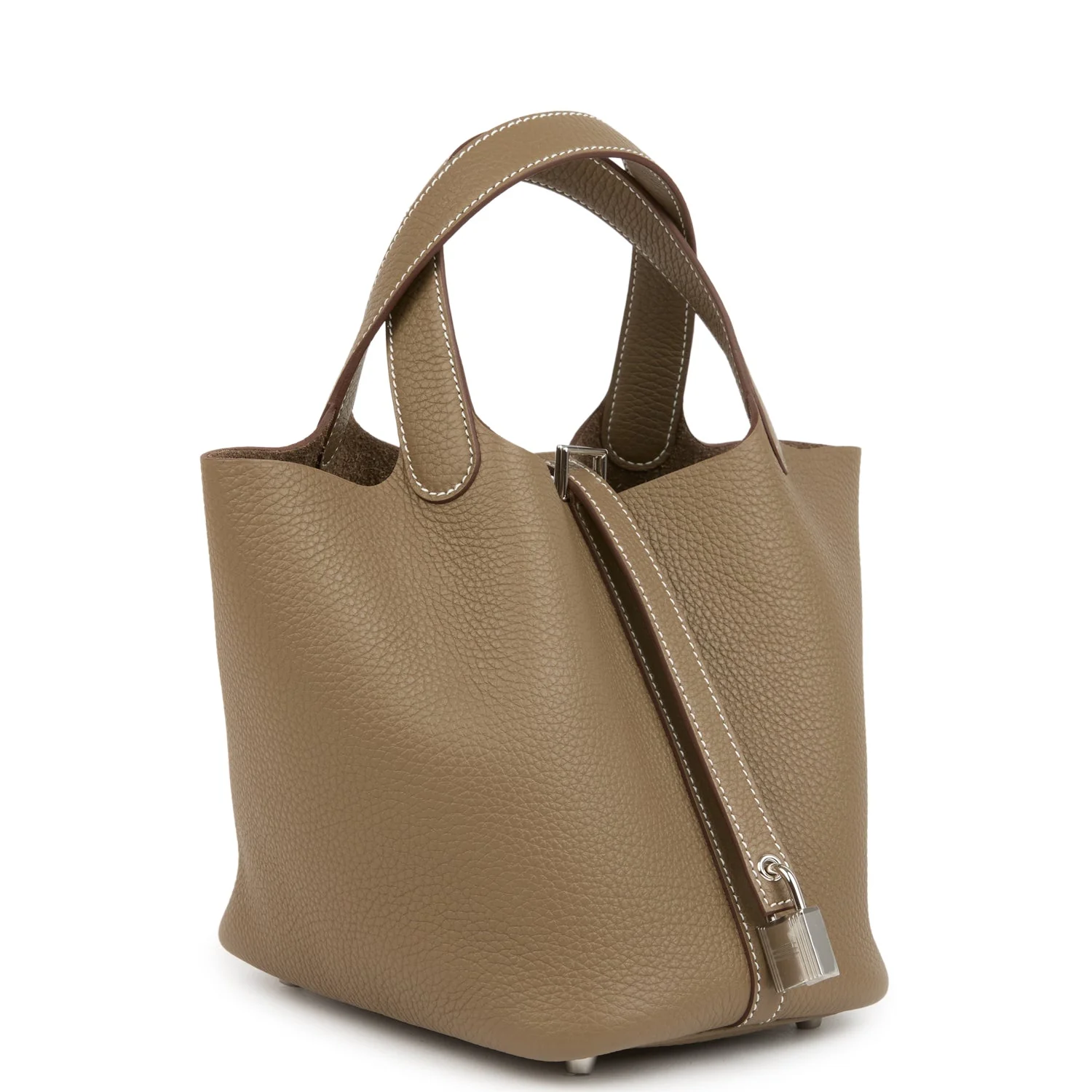 Hermes Picotin Lock  Etoupe Clemence Palladium Hardware