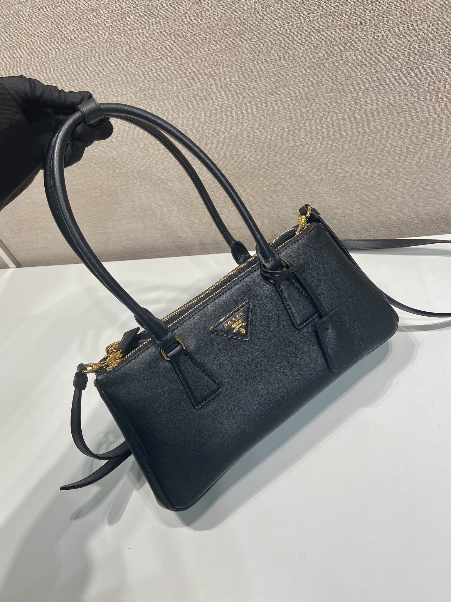 [TOP] PRADA Galleria Bag 28x14x10.5cm - Black - 711 Luxury