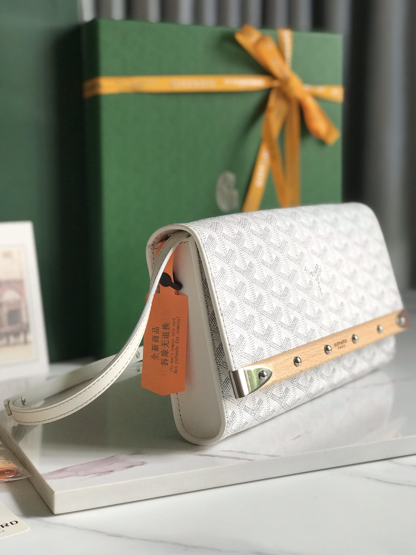 [TOP] Goyard Monte-Carlo Handbag 25×14.5×4cm - White & SHW - 711 Luxury