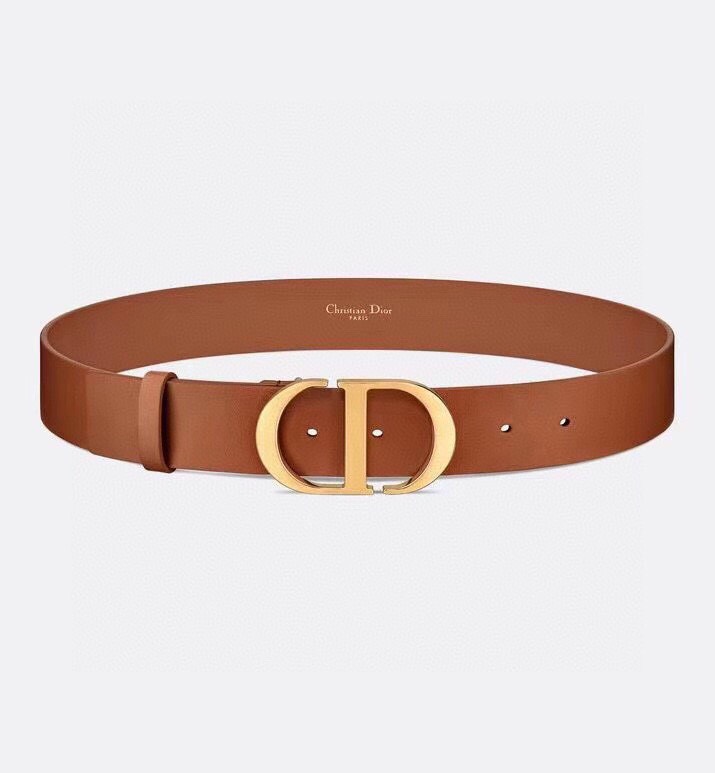 [TOP] Christian Dior Belt Cowhide 40mm - Brown - 711 Luxury