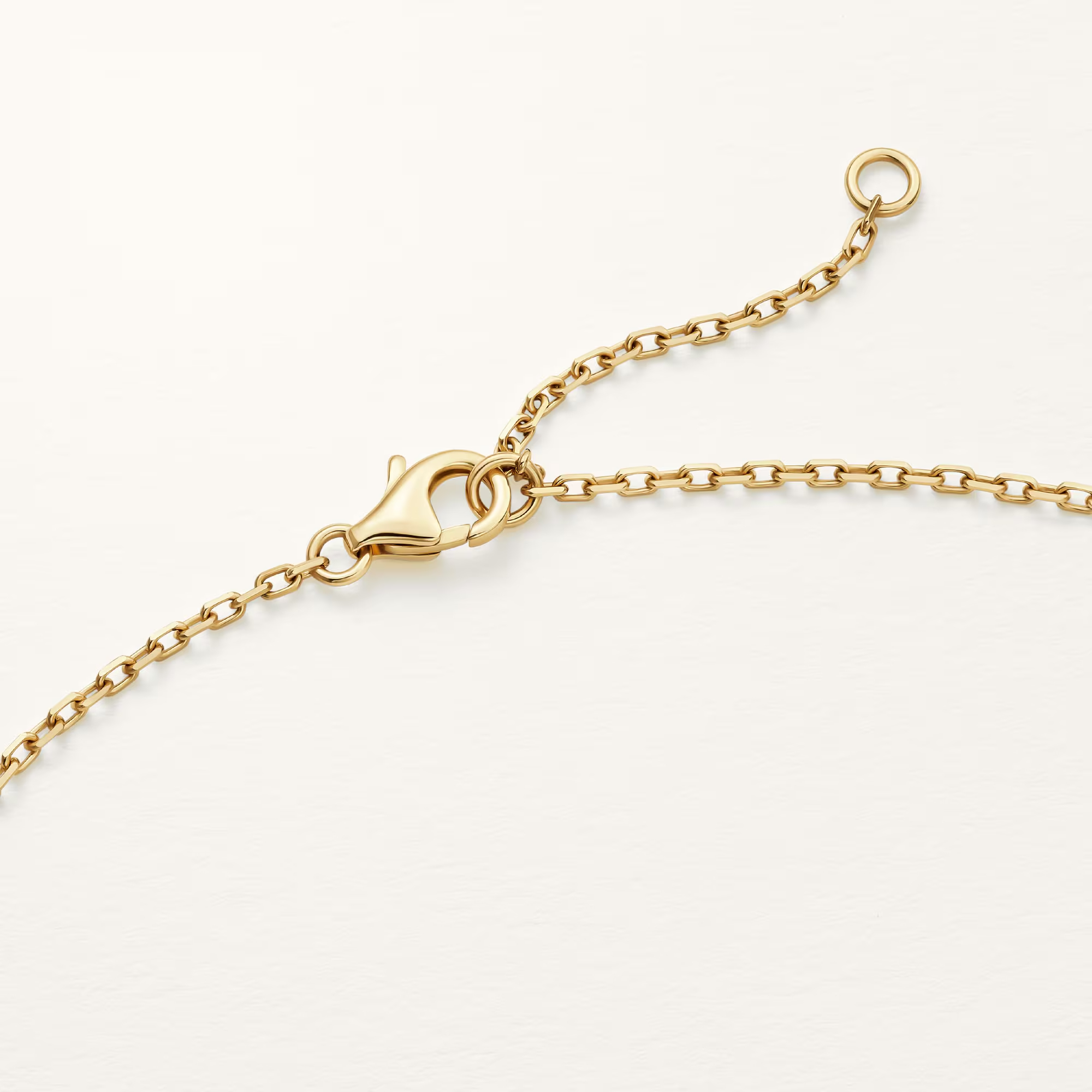 Carty Love Luna Loop Necklace, Yellow Gold, Paved Moissanite