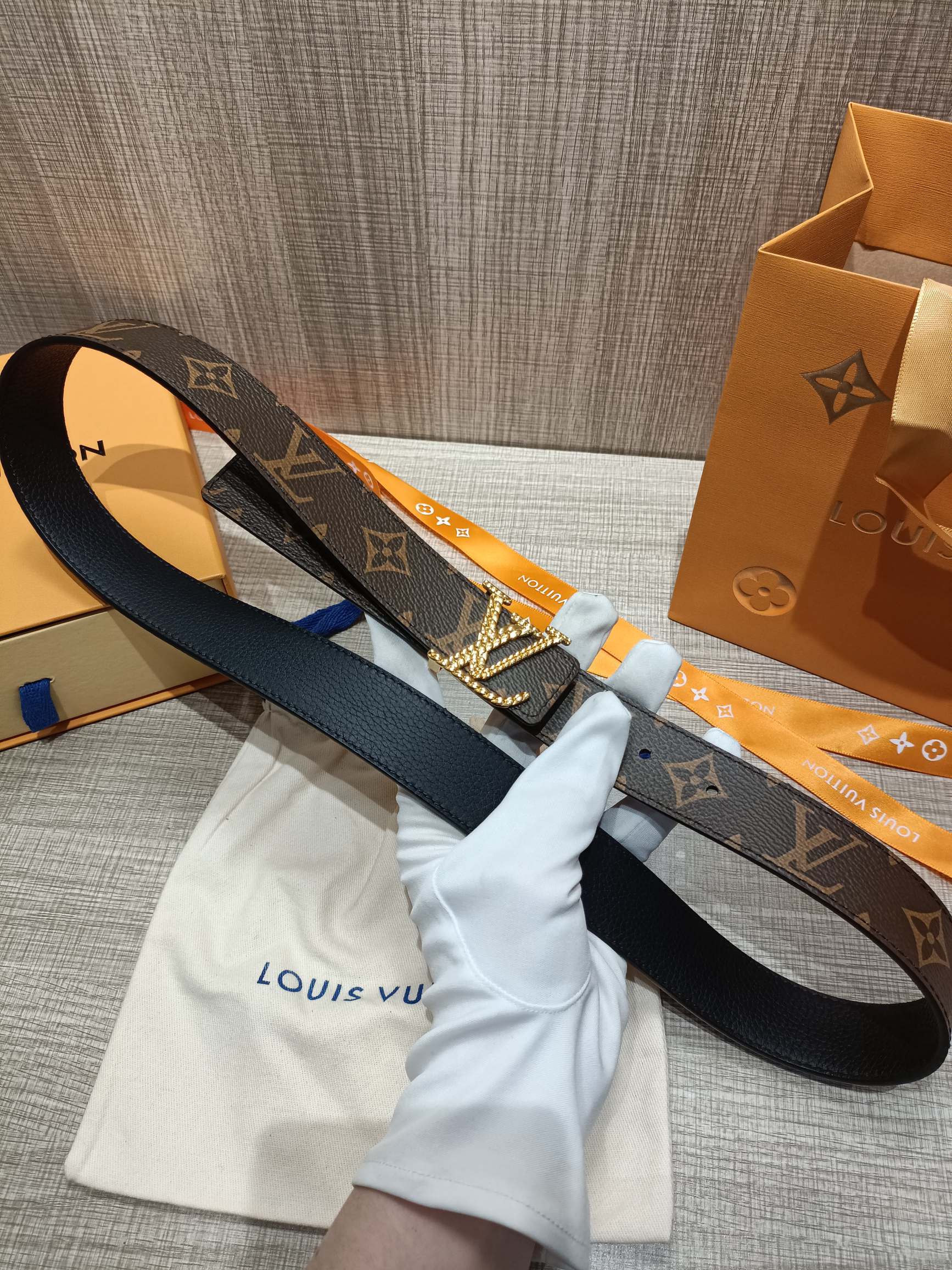 [TOP] Louis Vuitton LV Iconic Over The Knot Belt 3 cm - Brown - 711 Luxury
