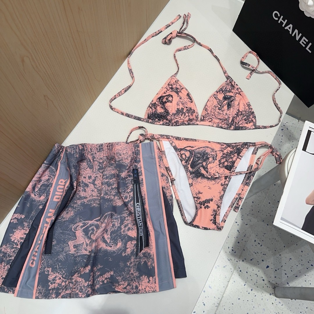 [TOP] Christian Dior Bikini Swimsuit Set - Pink - 711 Luxury