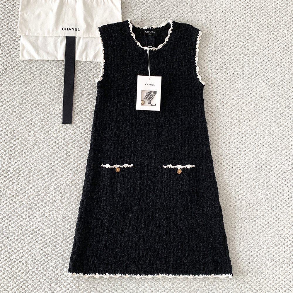 Chanel Jacquard Knitted Sleeveless Dress #380038