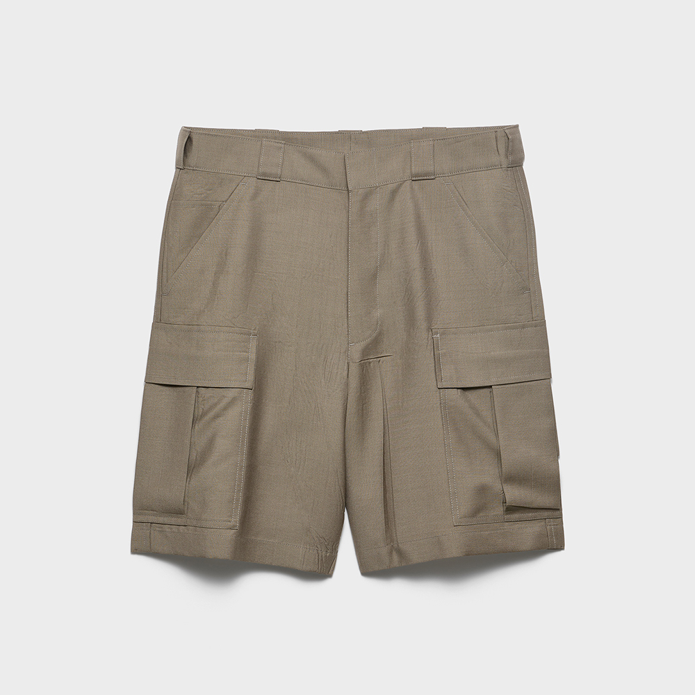 PRADA Forest Green Mohair And Wool Bermudas #386285