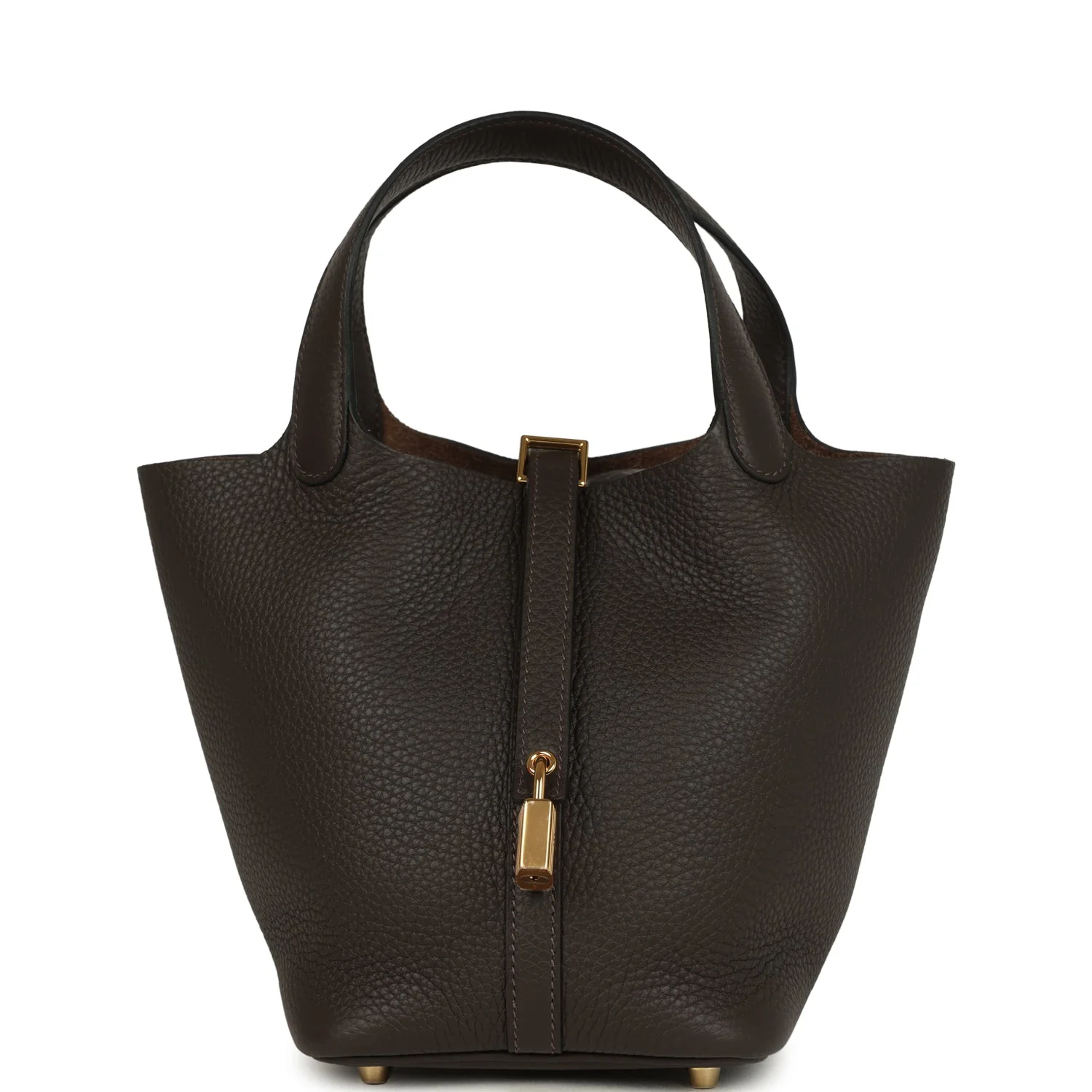 Hermes Picotin Lock  Ebene Clemence Gold Hardware