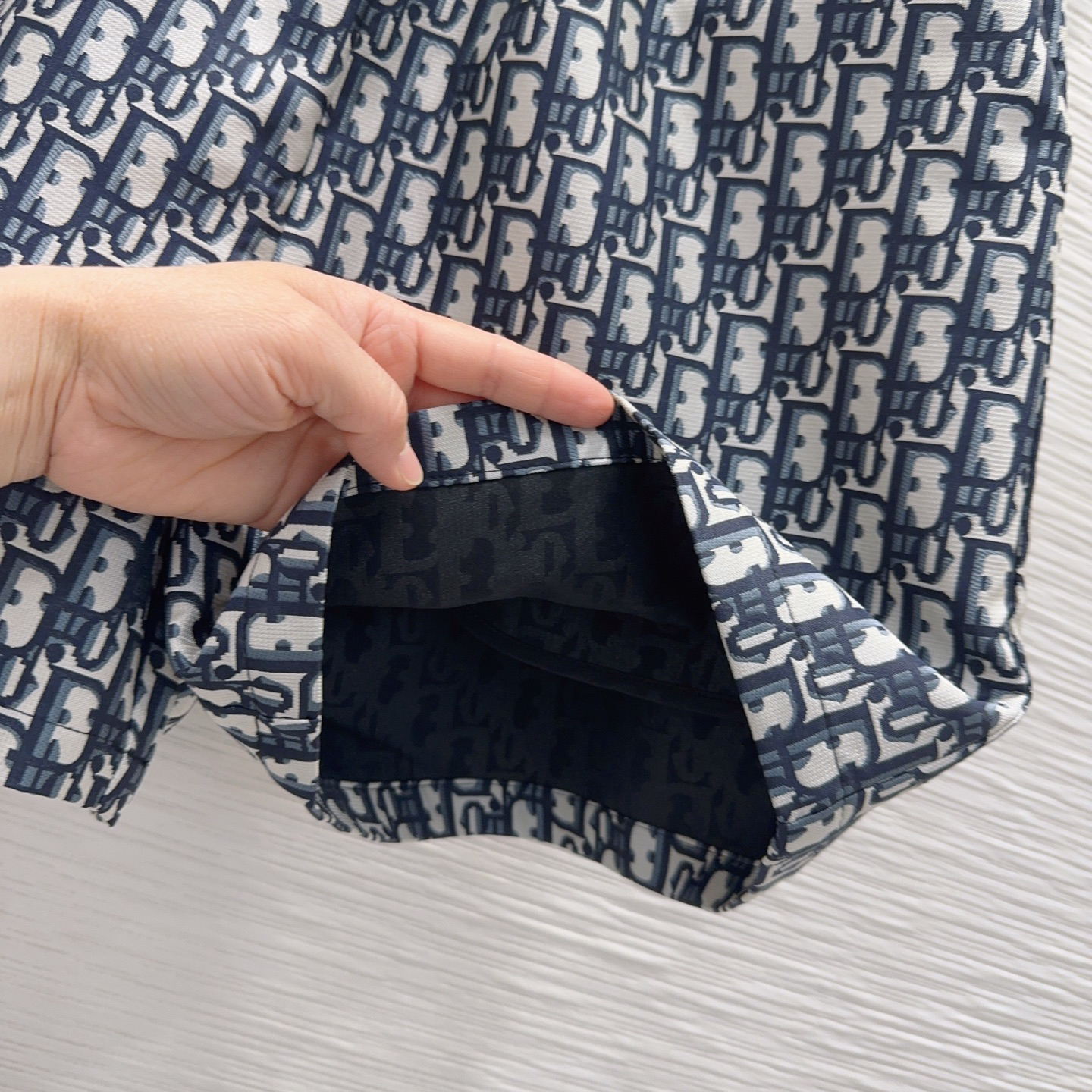 [TOP] Christian Dior T-shirt + Shorts Set - White/Navy Blue