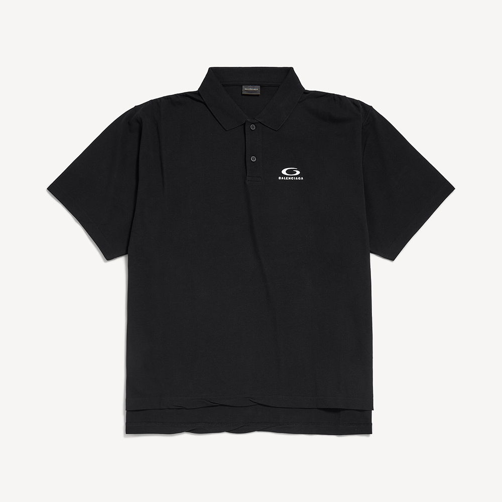 Balenciaga black Clothing Balenciaga Men's Laurel Classic Regular Polo in Black | Nigo Office