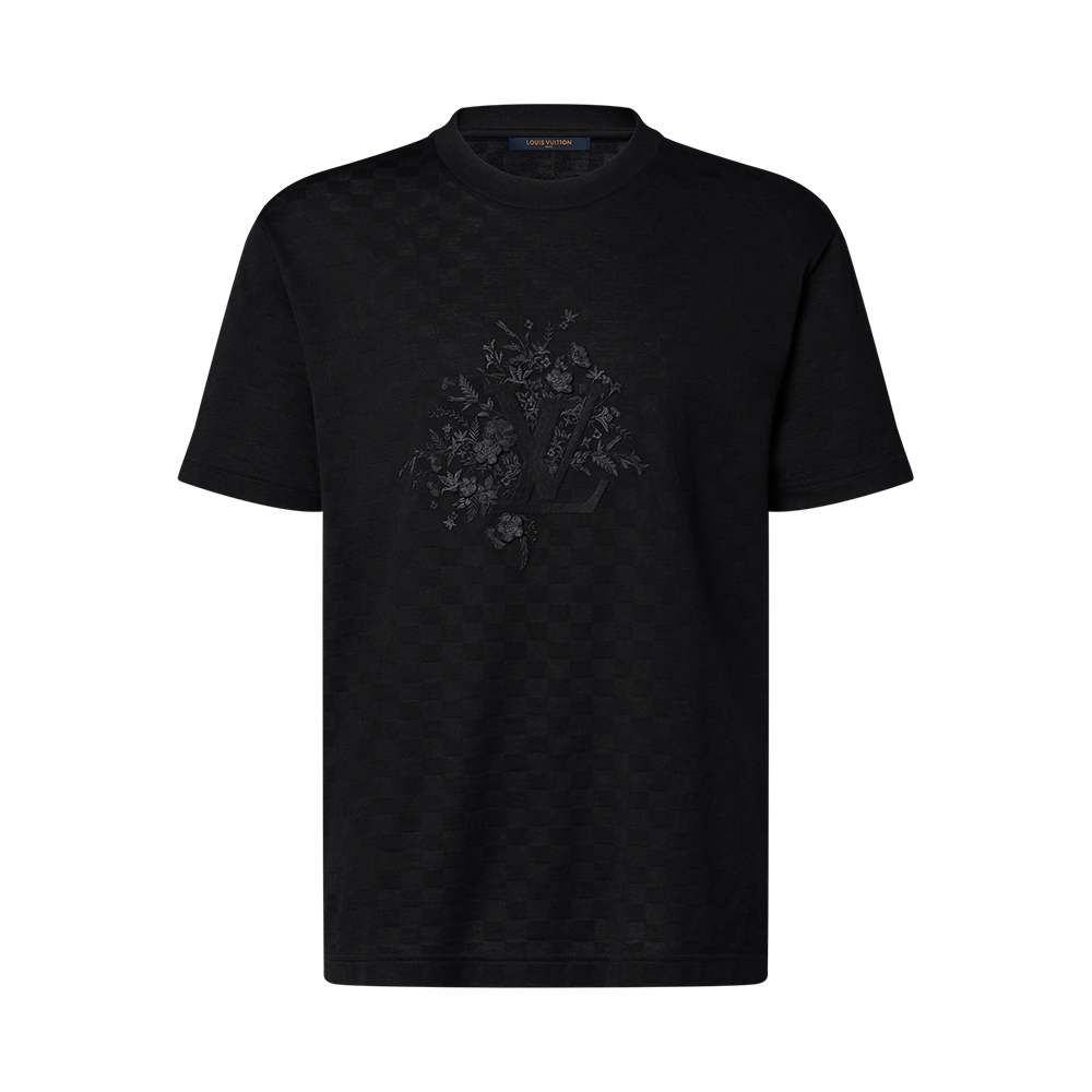 LOUIS VUITTON Embroidered Signature T-Shirt 1AJRHM #383485