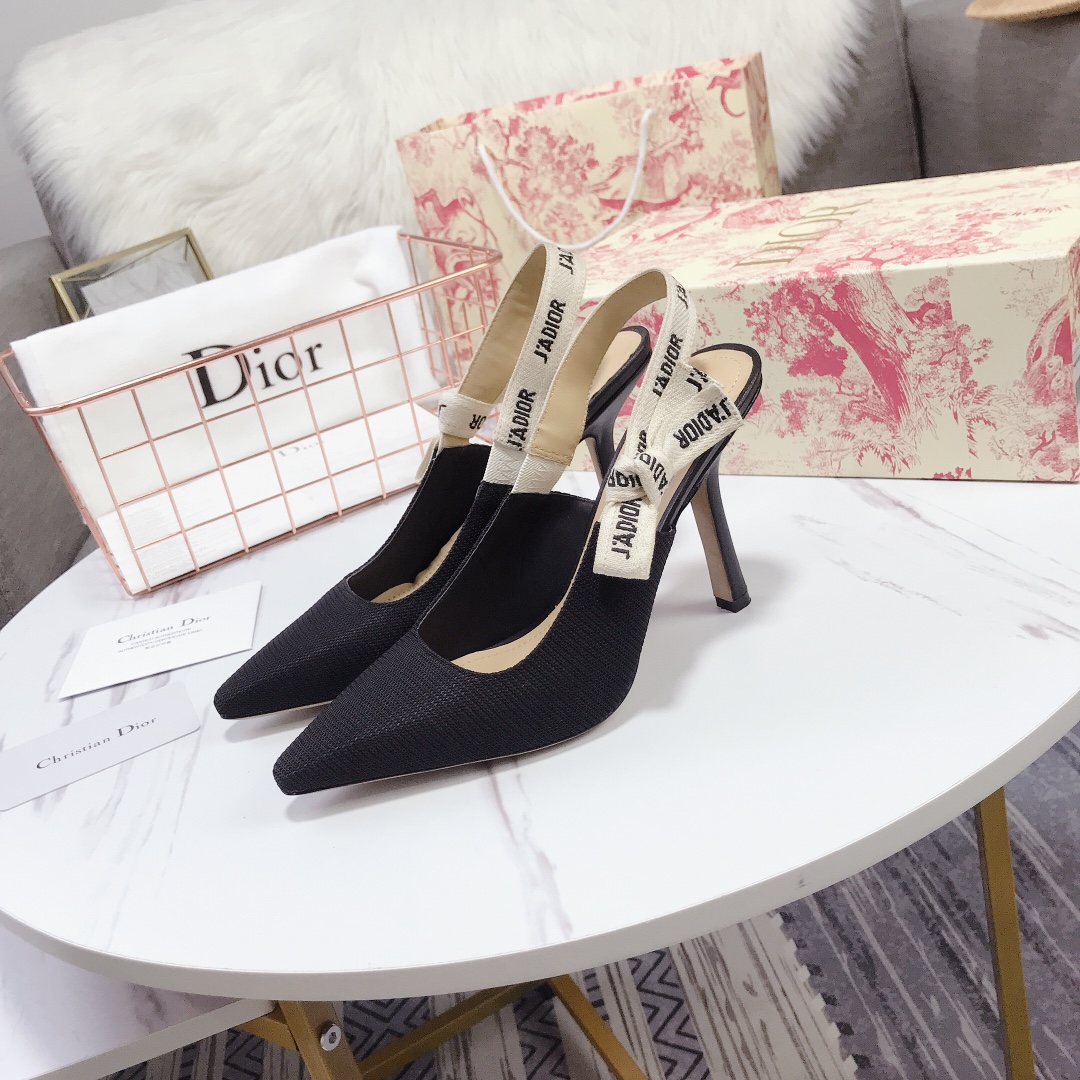 [TOP] Christian Dior 10Cm Heels Mules - Black - 711 Luxury
