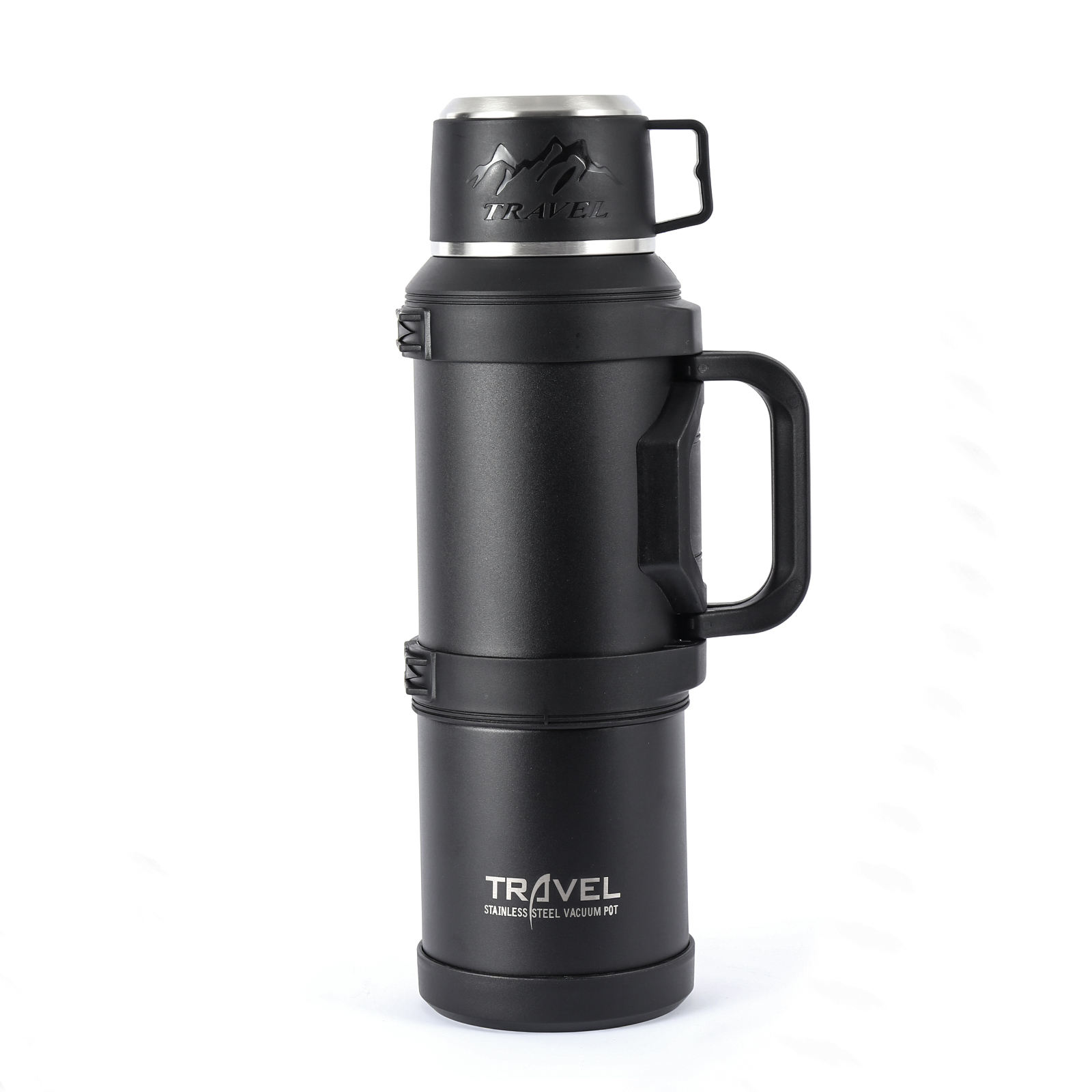 1700ml Insulated Travel Bottle with Handle, Ideal for Hiking and Camping