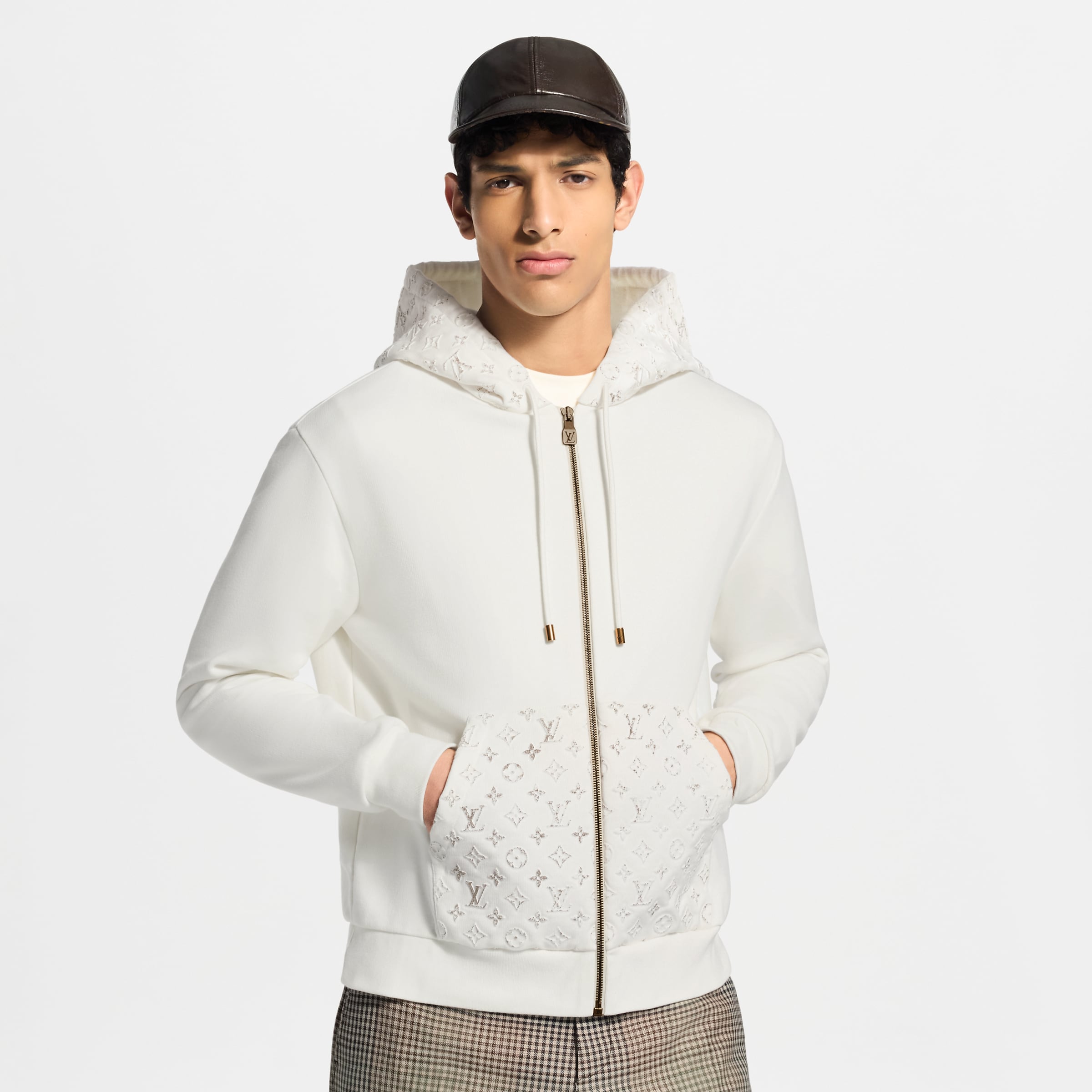 Louis Vuitton Clothing LOUIS VUITTON Reflective Zippered Hoodie #395415 View 2 | Nigo Office