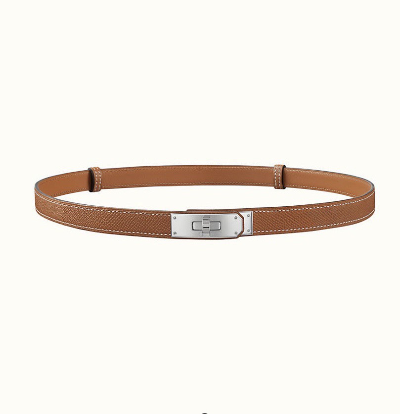 [TOP] HERMES Kelly Calfskin Belt 18mm - Brown - 711 Luxury