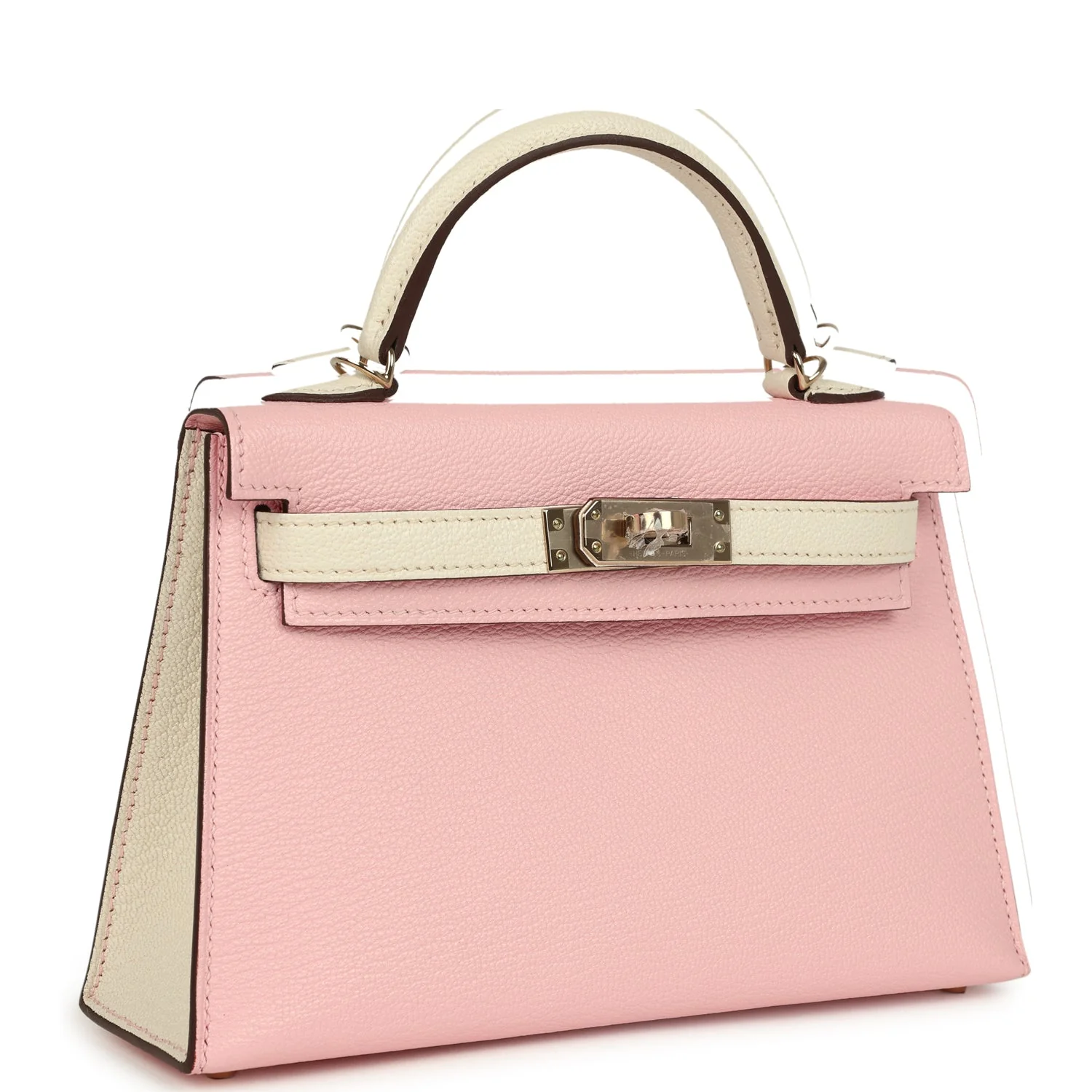 Hermes Special Order (HSS) Kelly Sellier  Rose Sakura and Nata Chevre Mysore Permabrass Hardware