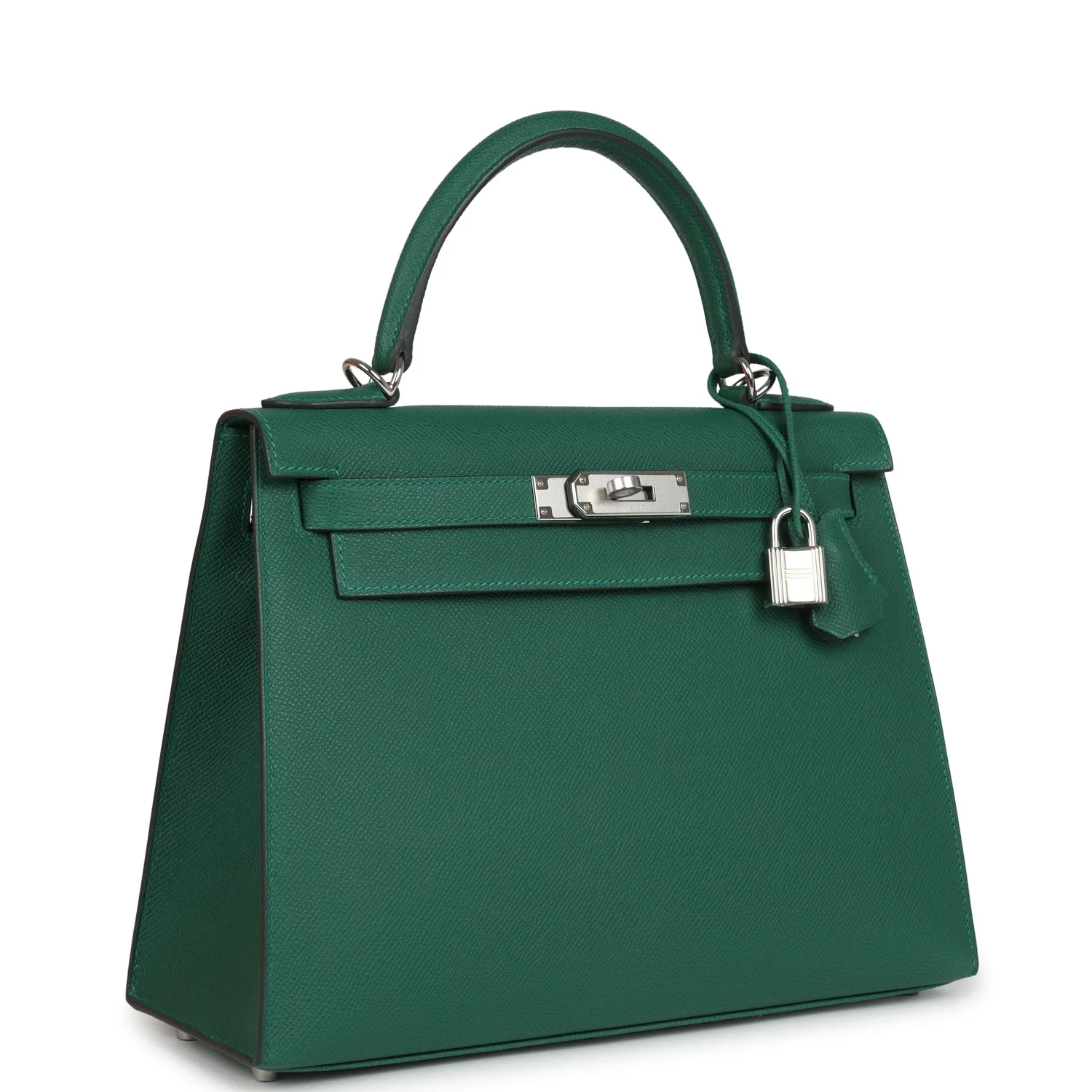 Hermes Kelly Sellier  Vert Moyen Epsom Palladium Hardware