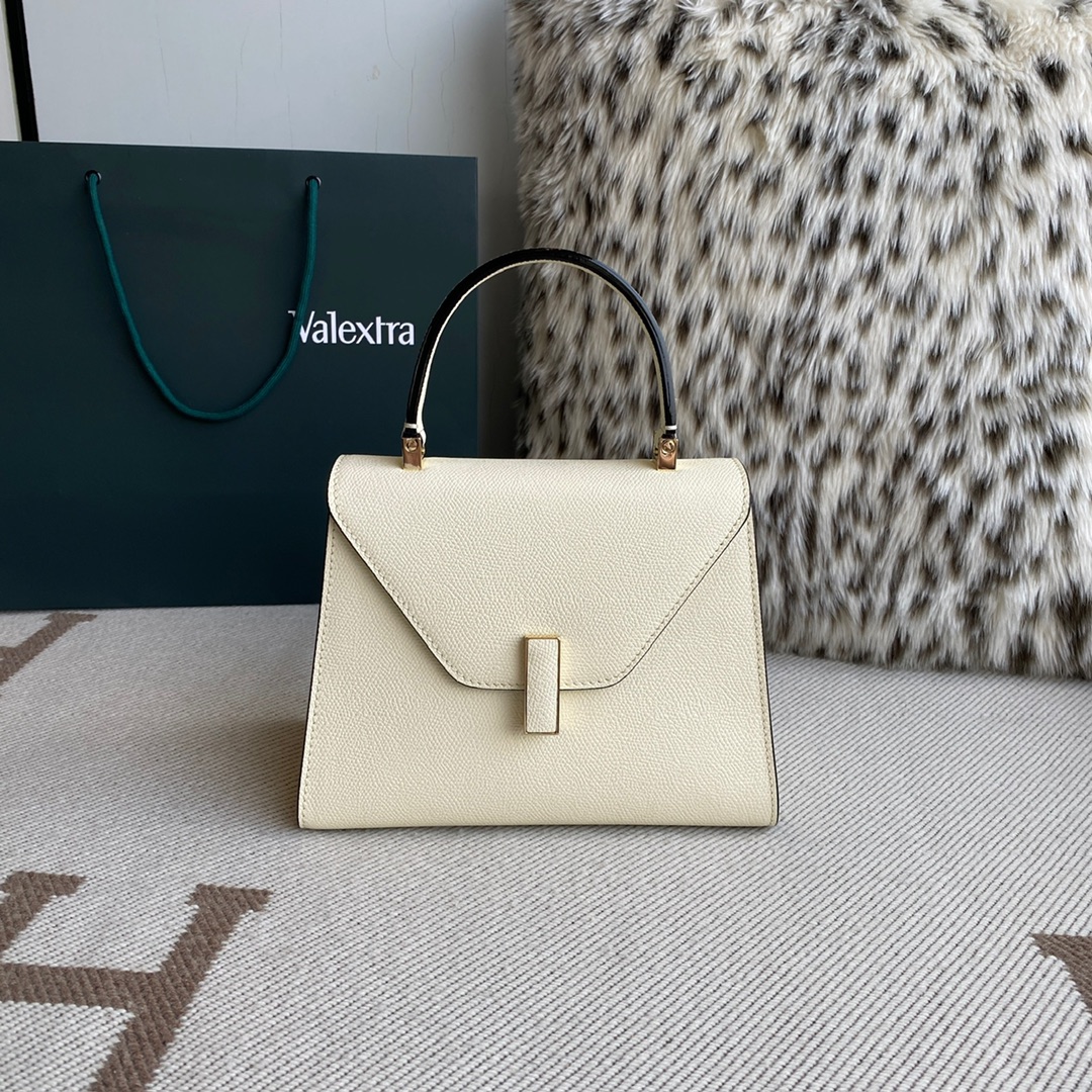 [TOP] VALEXTRA lside Bag 22x16.5x12cm - White - 711 Luxury