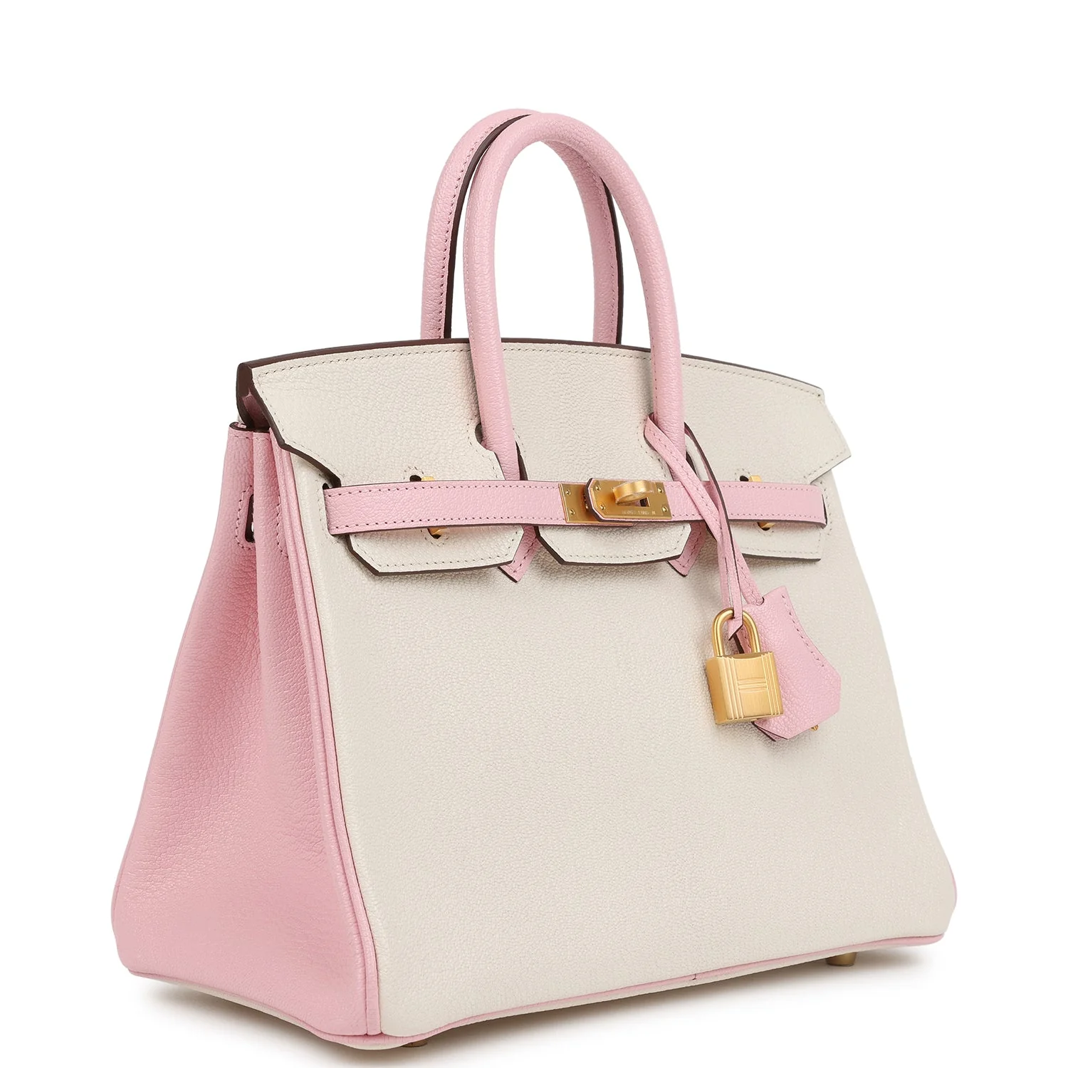 Hermes Special Order (HSS) BirkinNata and Rose Sakura Chevre Mysore Brushed Gold Hardware