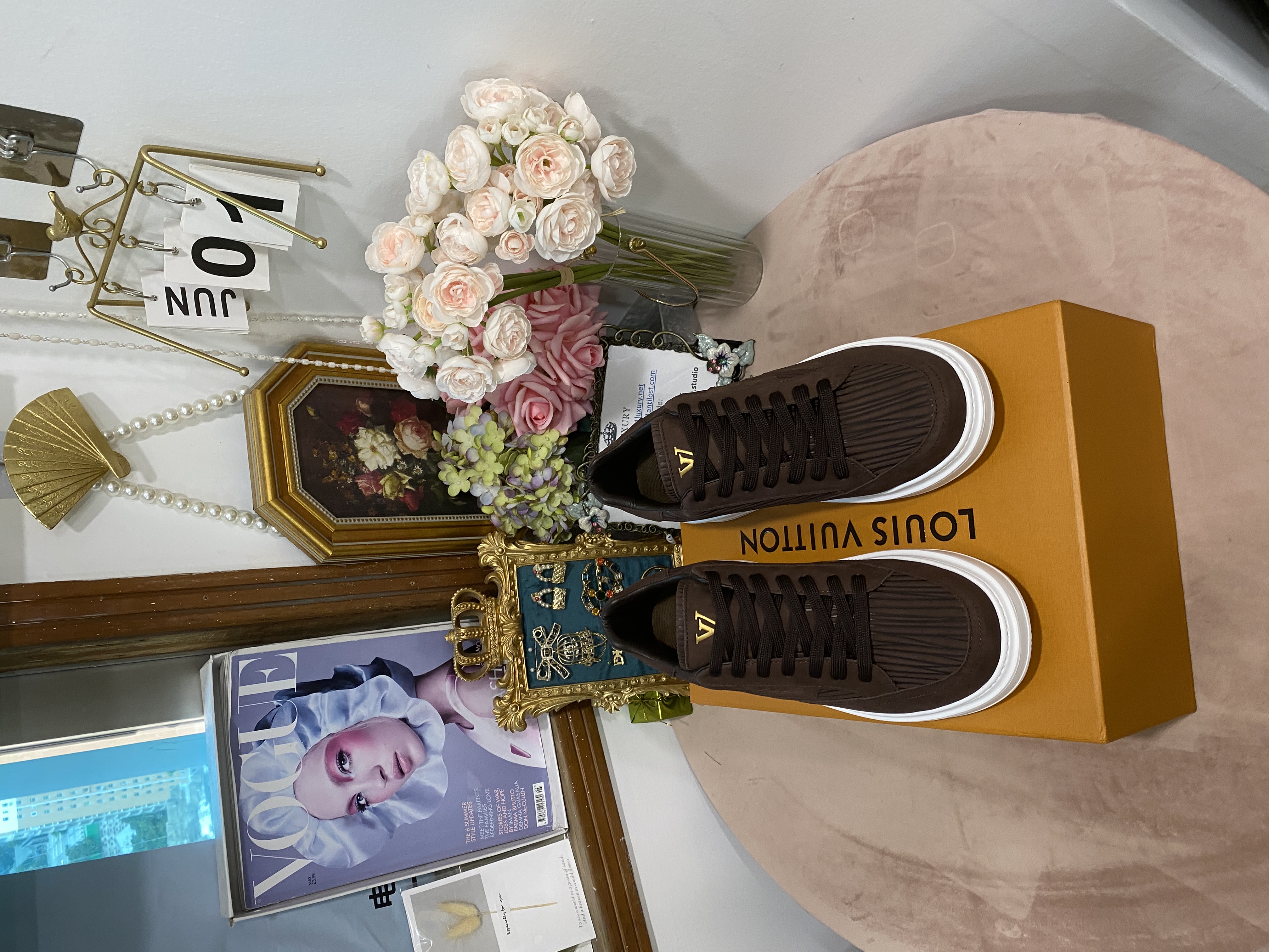 [TOP] Louis Vuitton LV Beverly Hills Sneakers Cow Leather - Brown - 711 Luxury