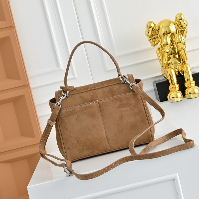 [TOP] BALENCIAGA Rodeo Bag 22.8x9.9x8.3cm - Brown & SHW - 711 Luxury
