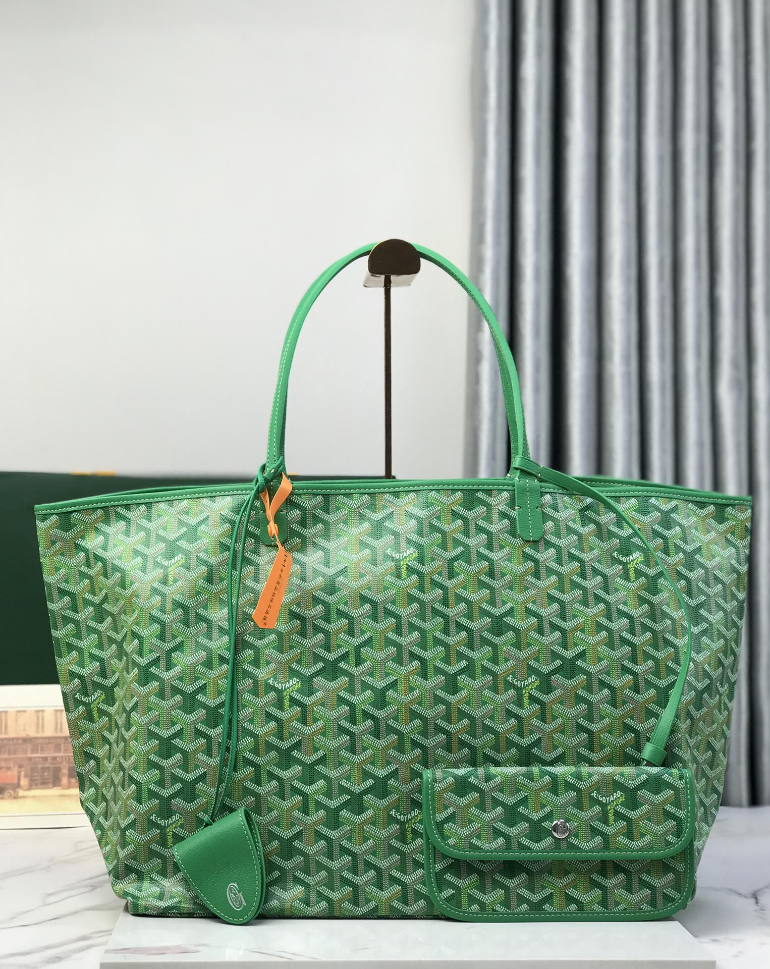 [TOP] Goyard Saint Louis Bag 40-20-32 CM - Green - 711 Luxury