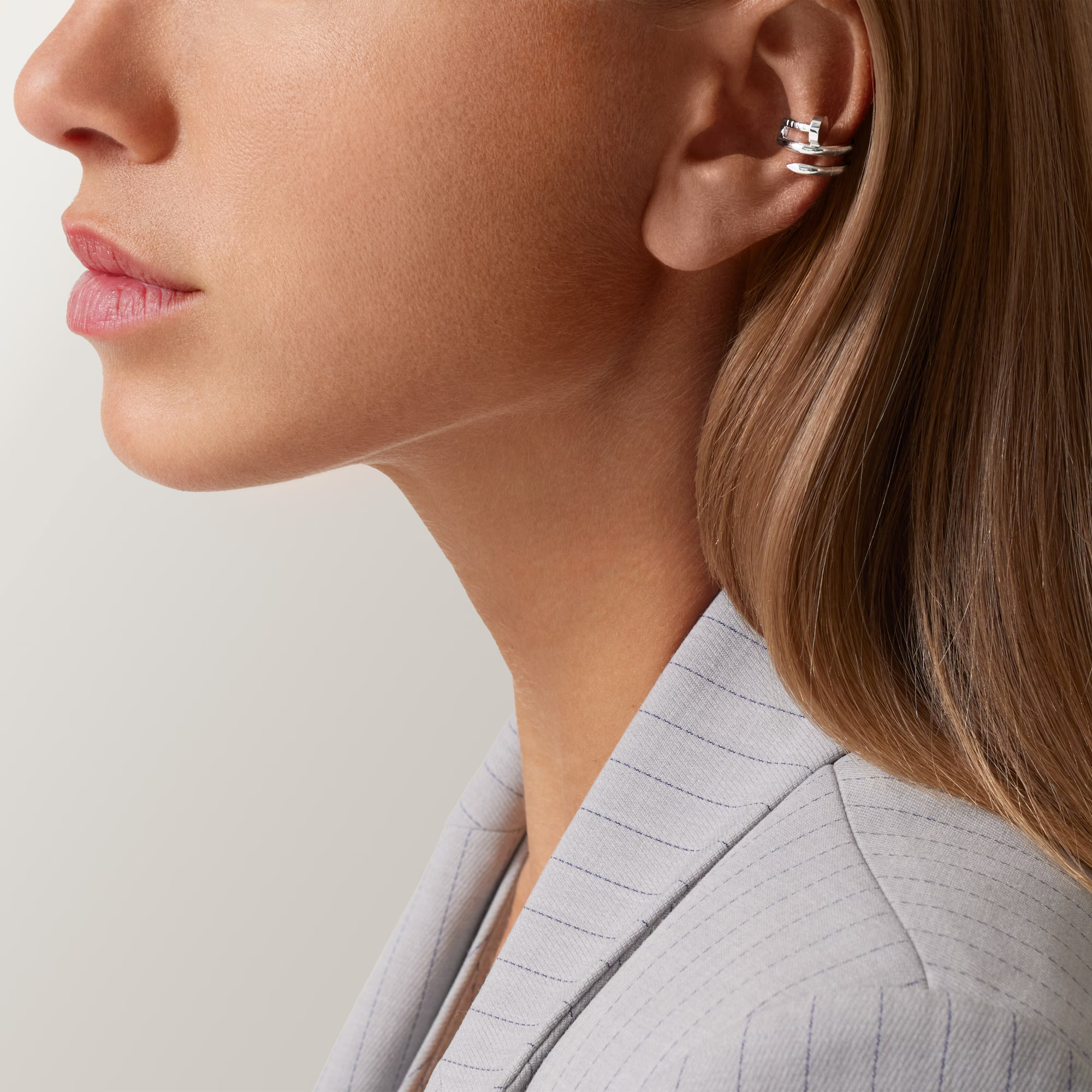 Carty Nails Infinity Wrap Earrings ,White Gold,Ear clip