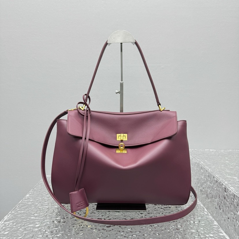 [TOP] BALENCIAGA Rodeo Bag 35x23x11cm - Dark Red & GHW - 711 Luxury