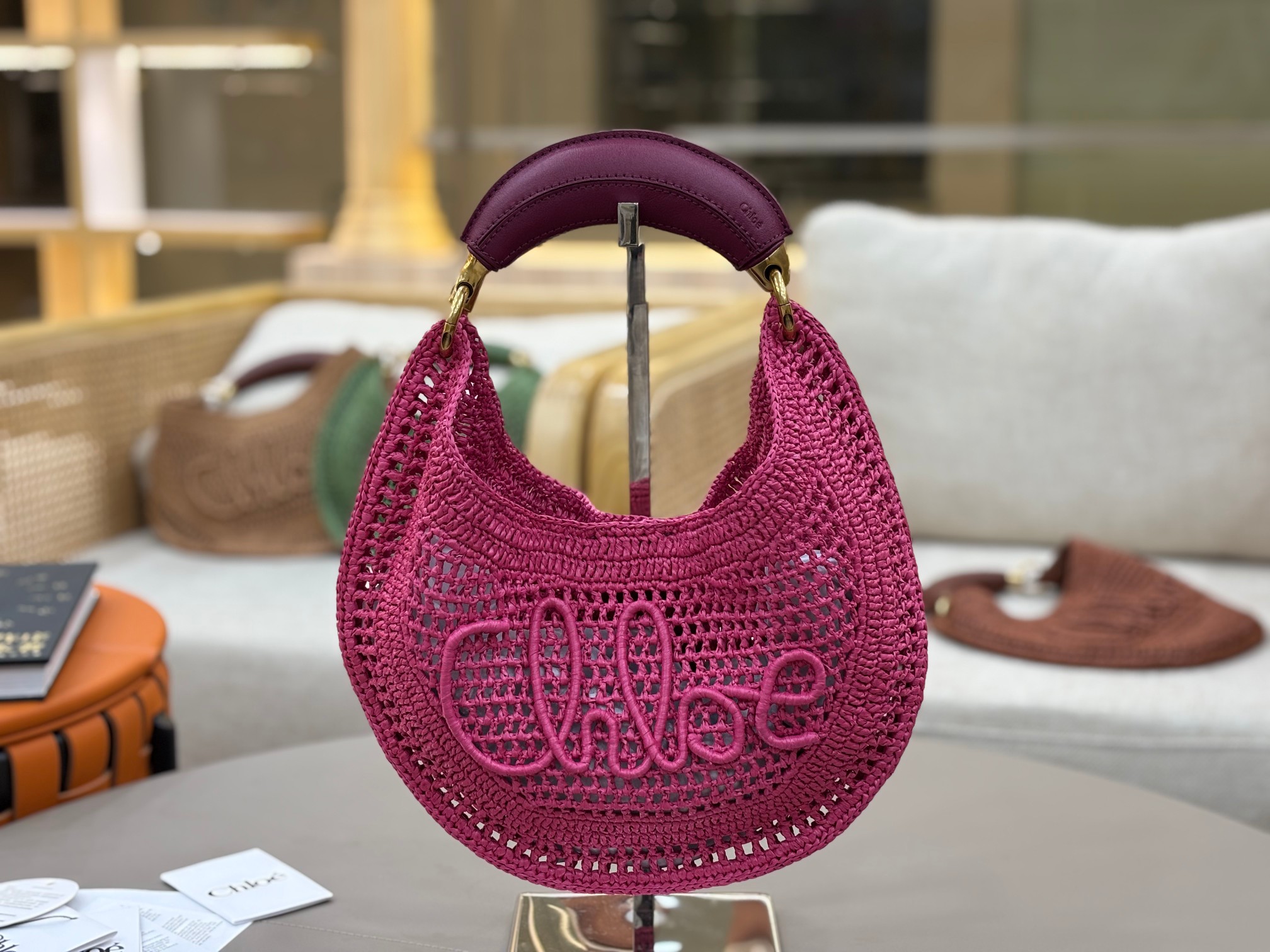 [TOP] Chloe Summer Banana Hobo Bag 36*21.5cm - Pink - 711 Luxury