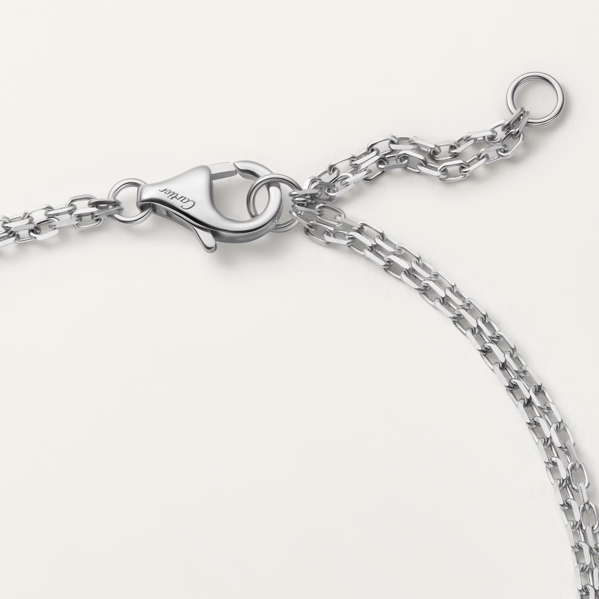 Carty Love Luna Loop Bracelet, White Gold, 2 Moissanite