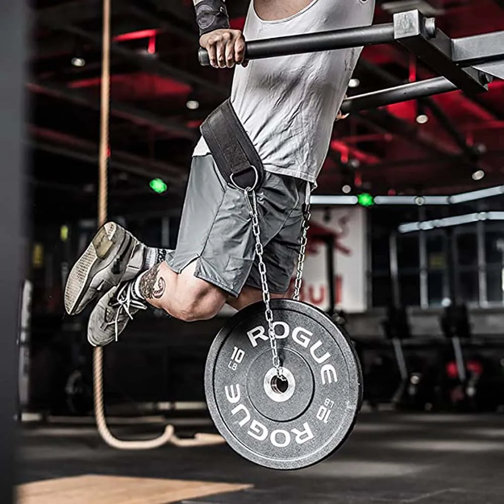 Heavy Duty Weight Lifting Belt with Chain