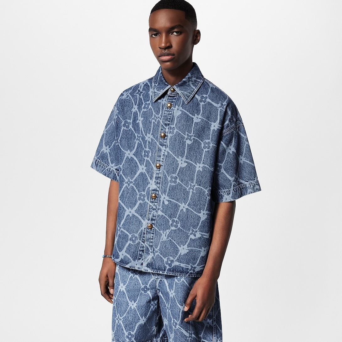 Louis Vuitton Clothing Louis Vuitton Nautical Denim Short-sleeved Shirt Shorts #395060 View 2 | Nigo Office