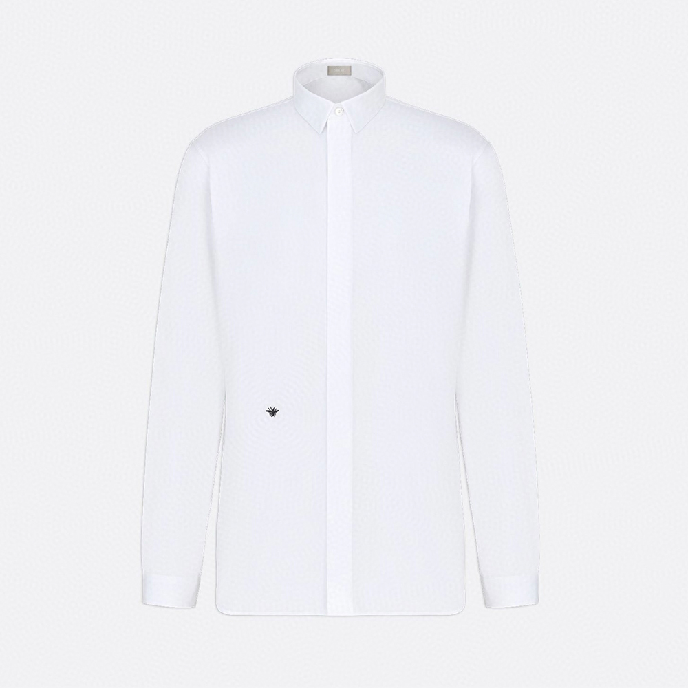 Dior Clothing DIOR Bee Logo Poplin Long Sleeve Shirt #328565 | Nigo Office