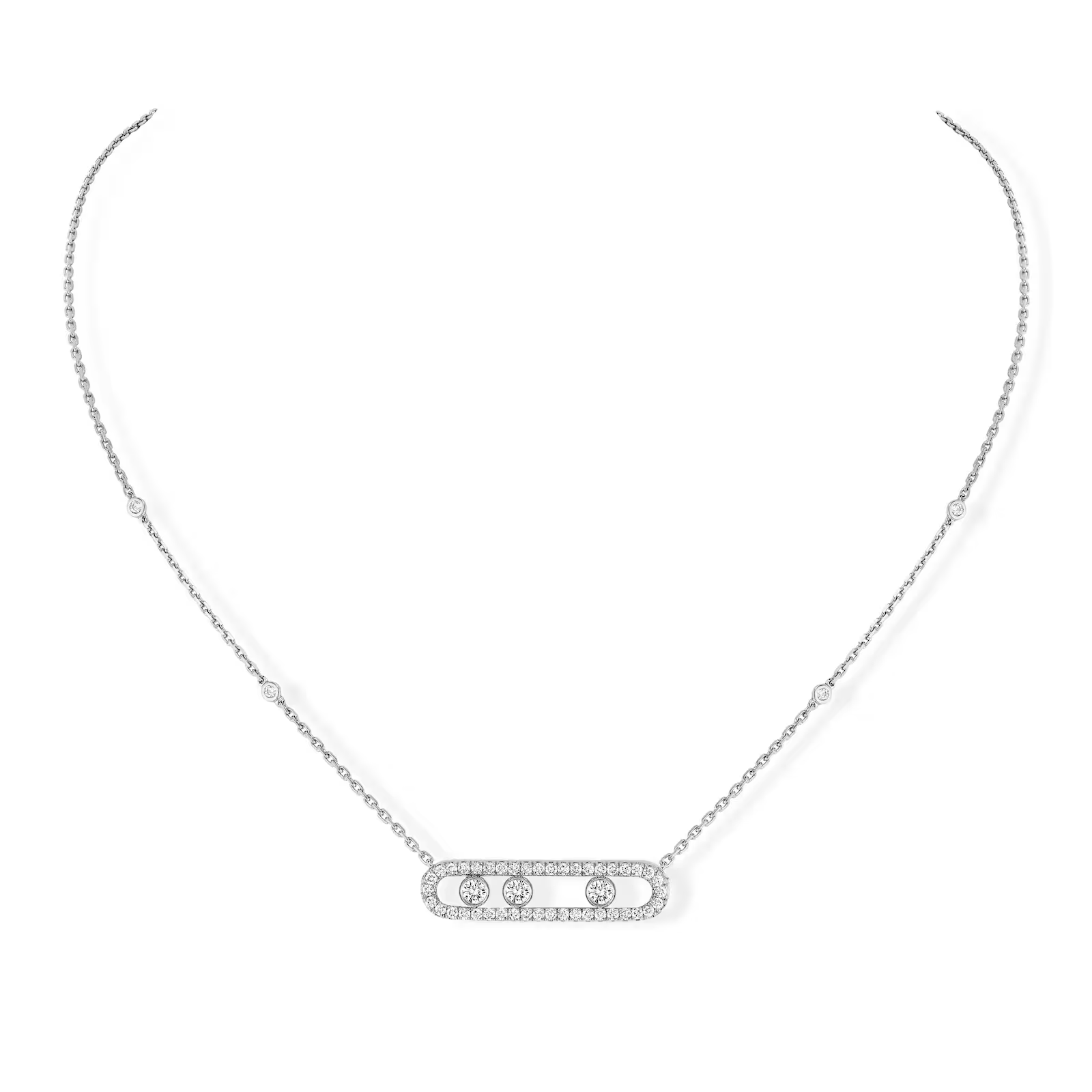 [TOP] Messika Move Classique Pavé Necklace - Silver - 711 Luxury
