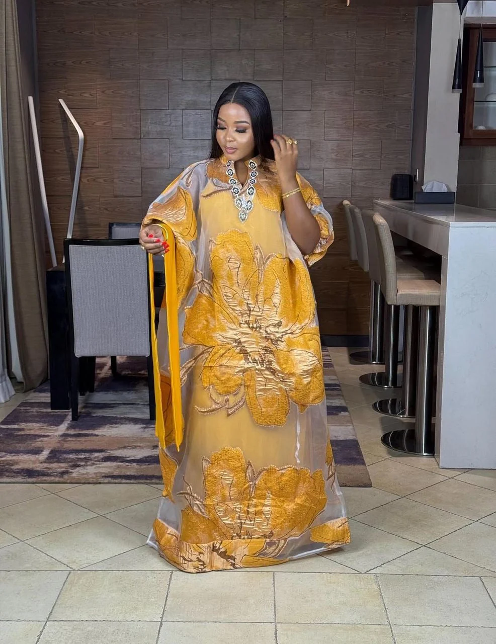 Luxury 3 Piece Brocade Kaftan Set