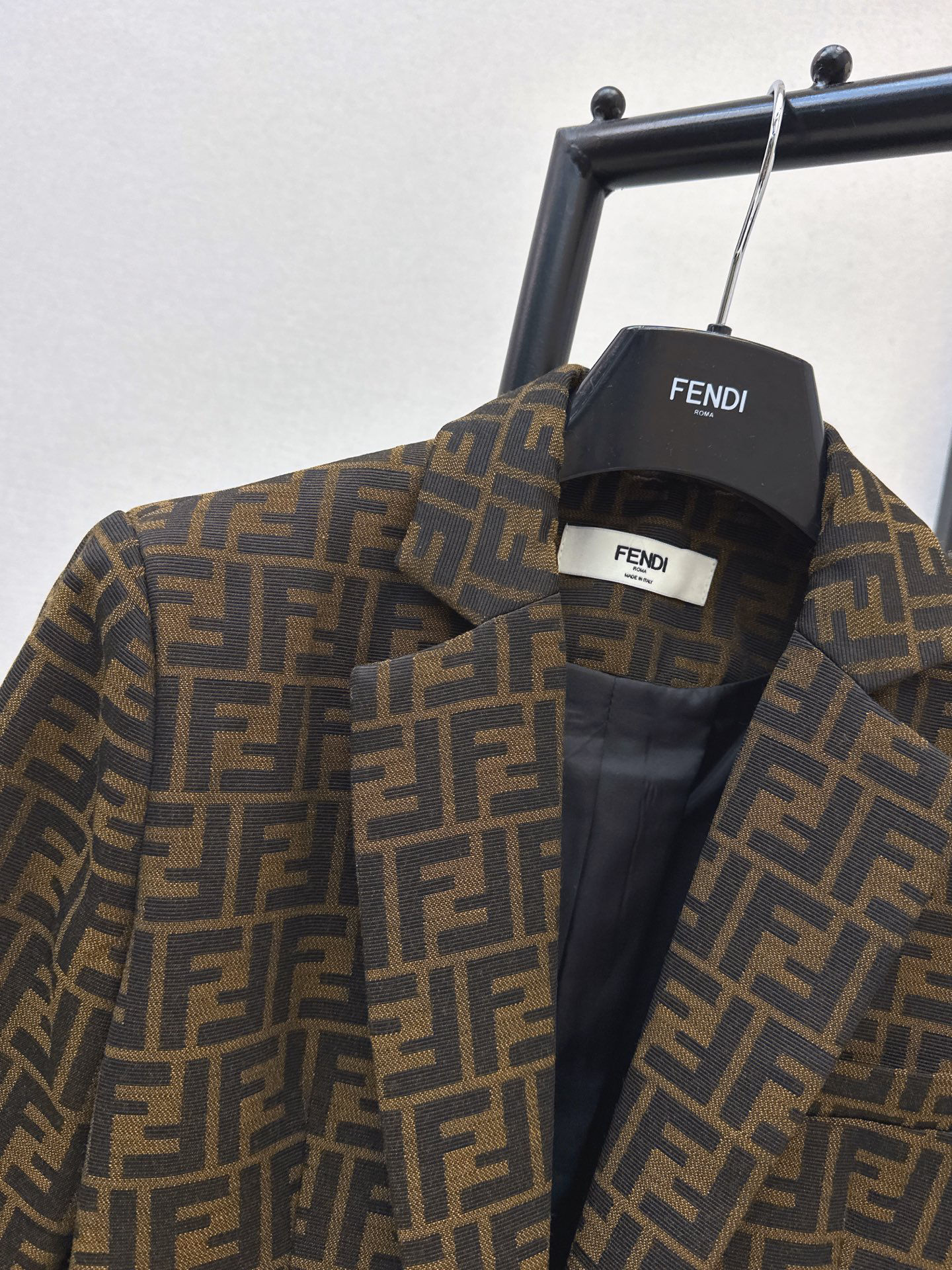 [TOP] FENDI FF Monogram Blazer - Brown