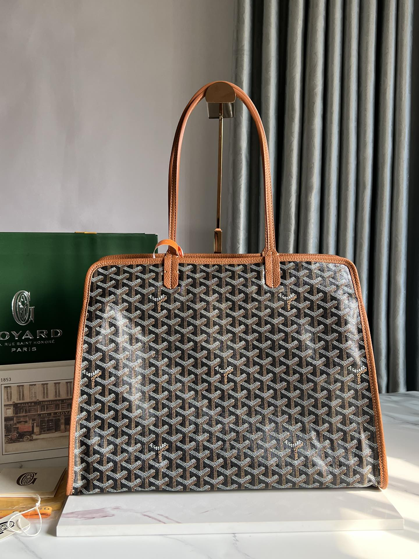 [TOP] Goyard Hardy Bag 40*17*31cm  -  Brown - 711 Luxury