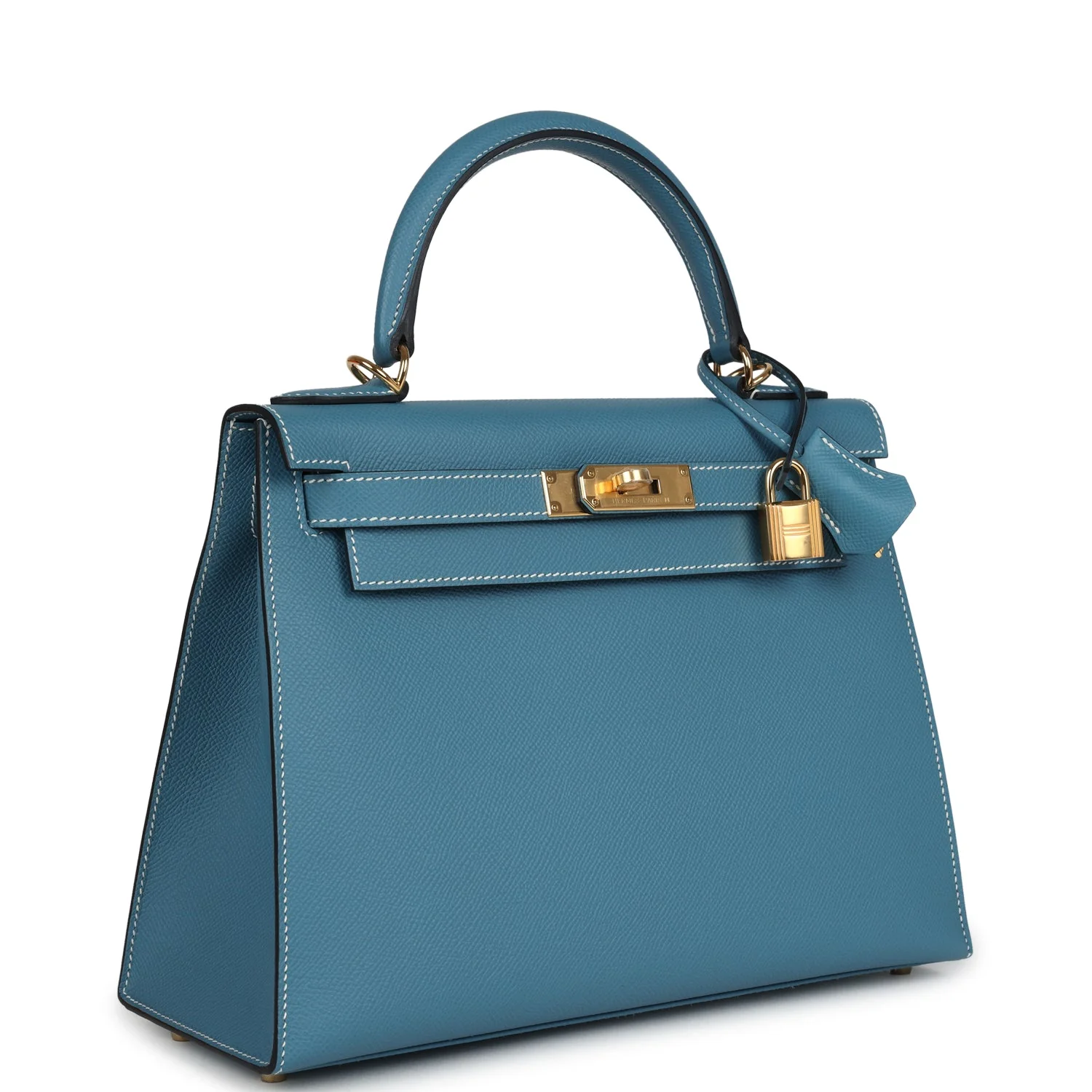 Hermes Kelly Sellier  Blue Jean Epsom Gold Hardware