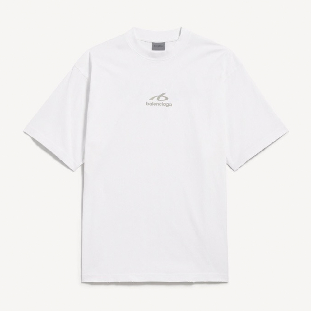 Balenciaga Reflective Ring Logo Letter Logo Round Neck T-shirt #383614