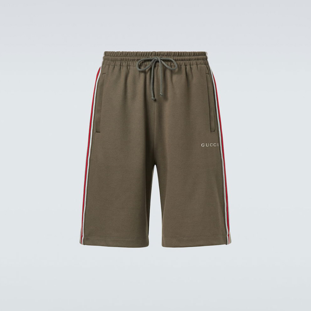 Gucci Clothing GUCCI Embroidered Logo Cotton Piqué Shorts View 2 | Nigo Office