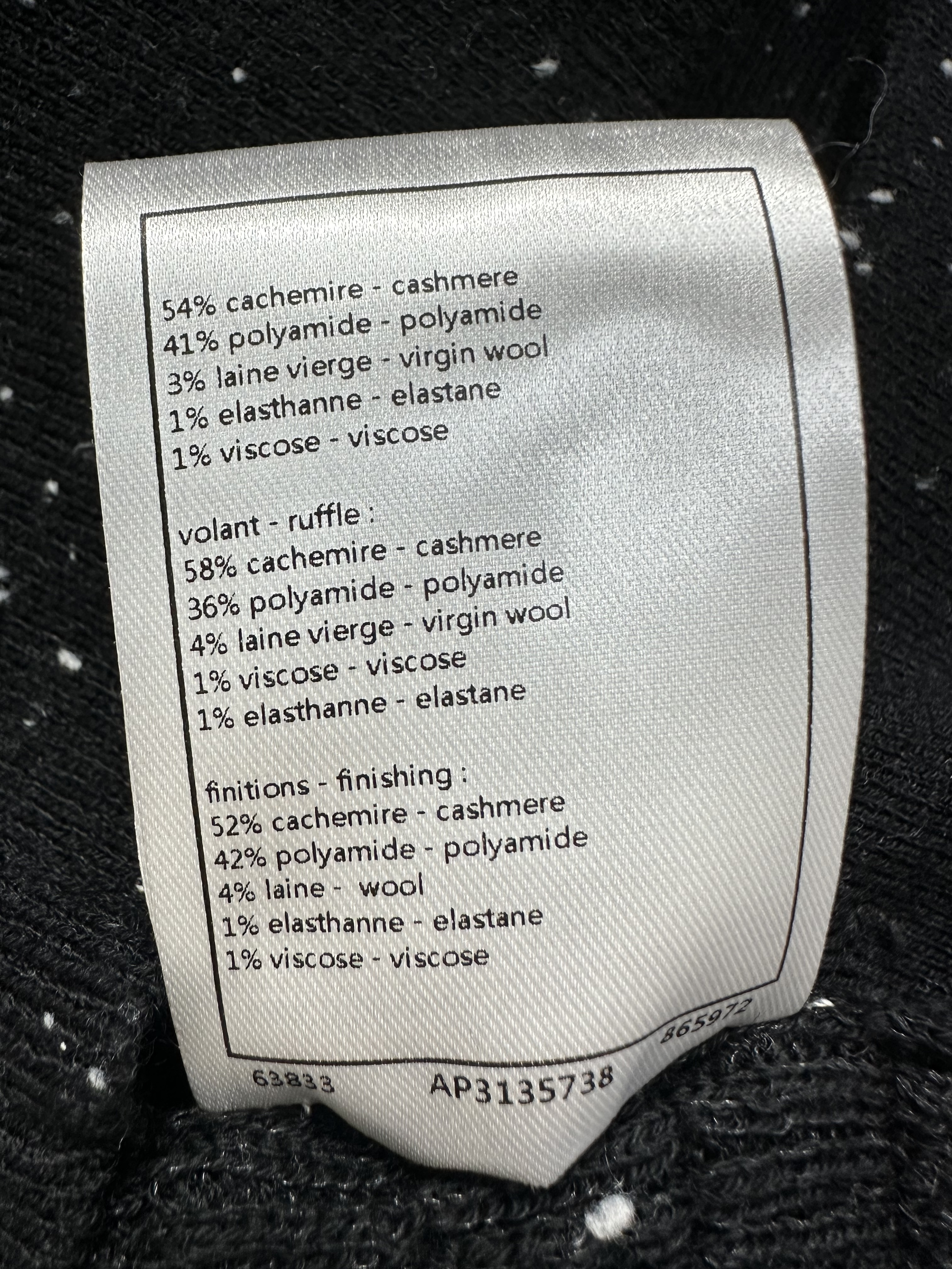 Chanel Hollow Lace Collar Cardigan back view