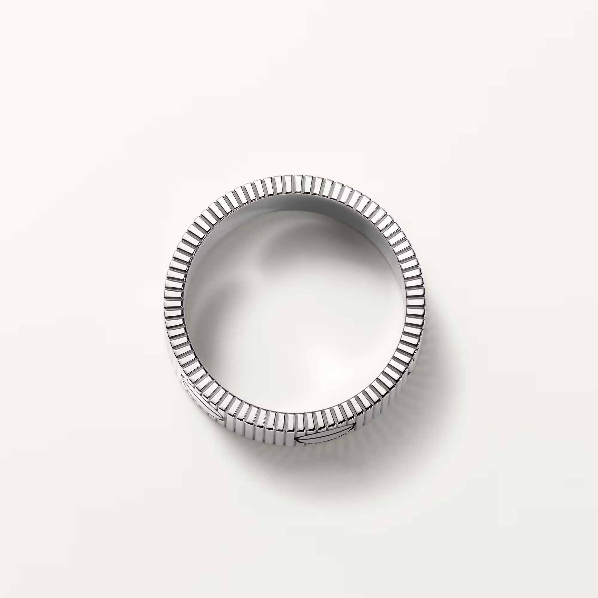 Carty Love Stripe Ring, White Gold