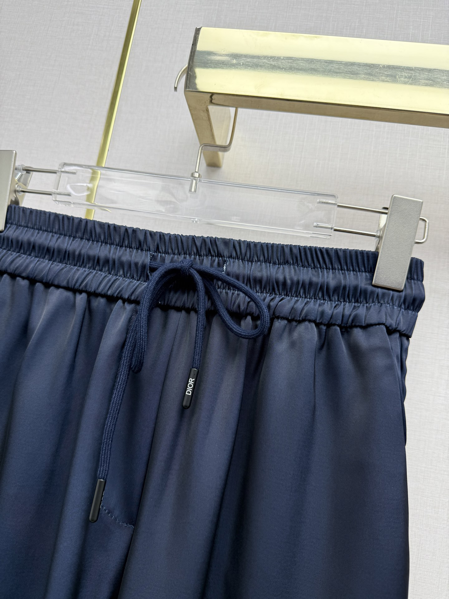 [TOP] Christian Dior Wide-leg Trousers in Classic Monogram Print - Navy Blue