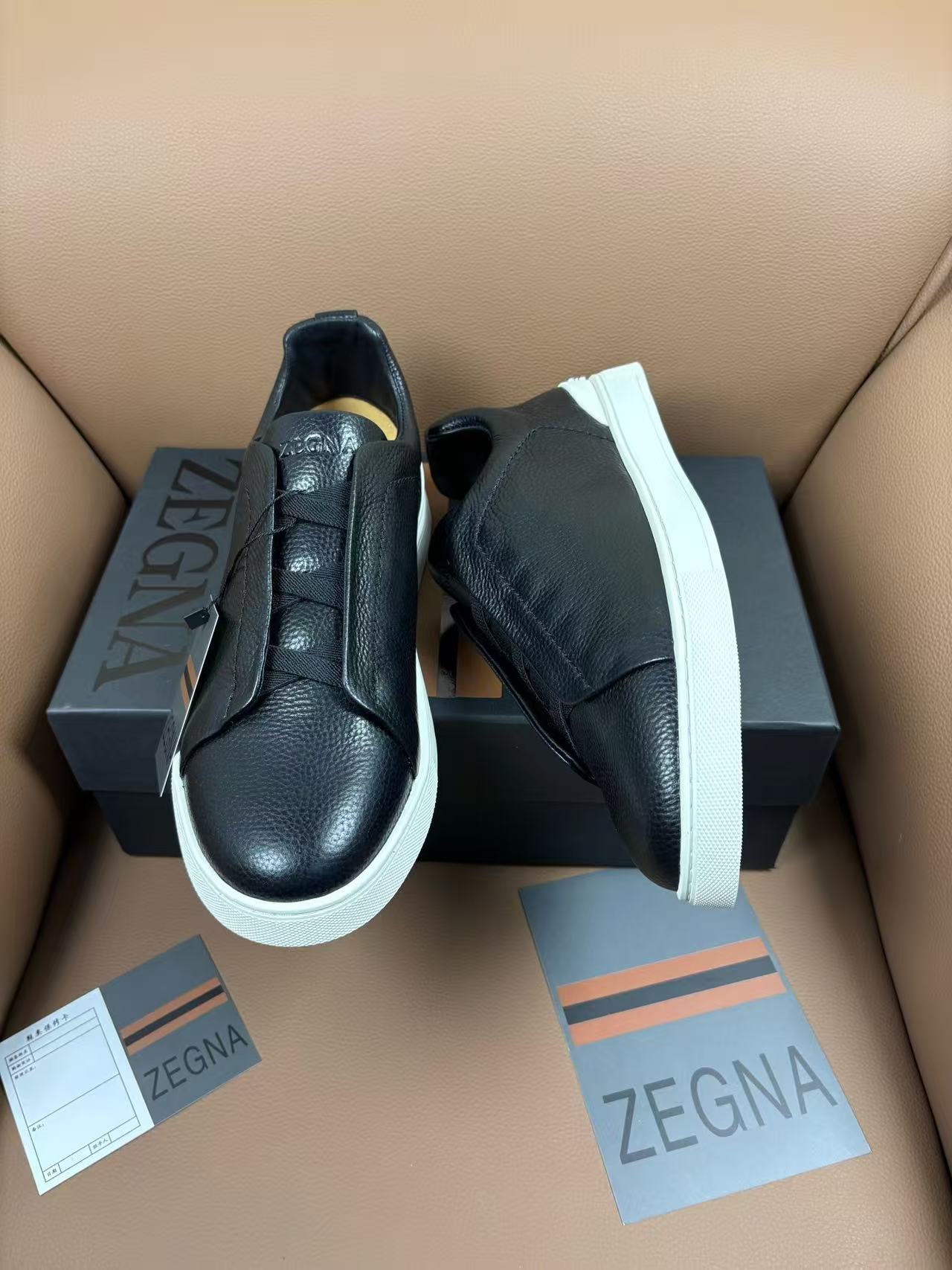 [TOP] ZEGNA Men's Shoes - Black - 711 Luxury