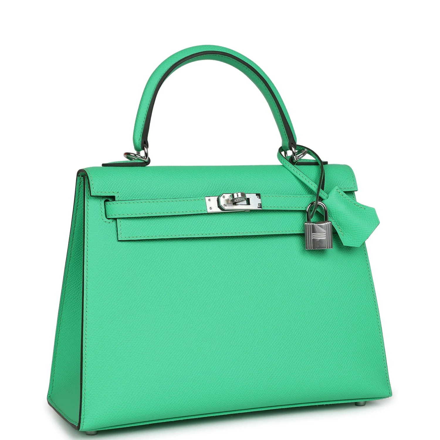 Hermes Kelly Sellier  Vert Comics Epsom Palladium Hardware